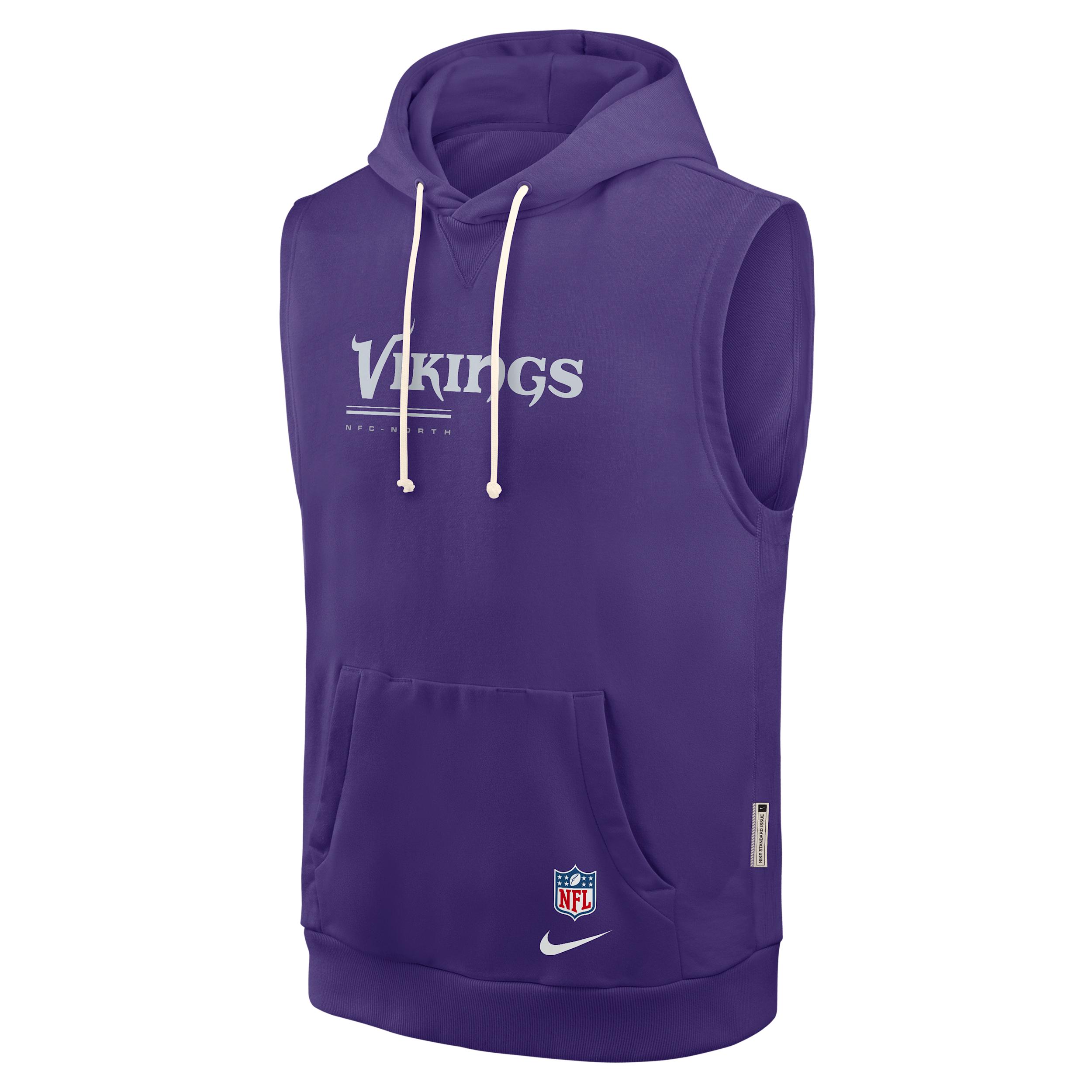 Minnesota Vikings Sideline Nike Men's Dri-FIT NFL Sleeveless Pullover Hoodie by NIKE