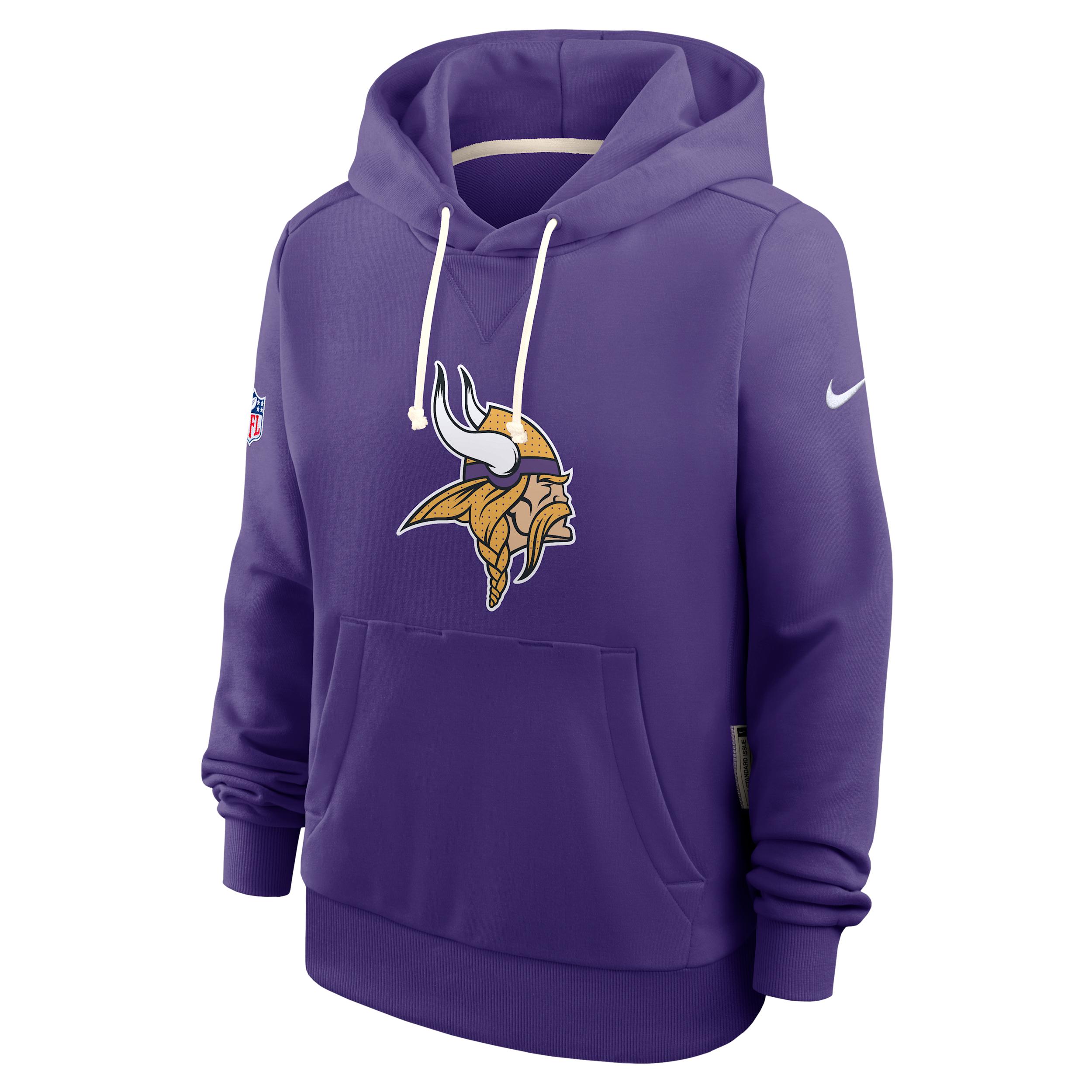 Minnesota Vikings Sideline Nike Women's Dri-FIT NFL Pullover Hoodie by NIKE