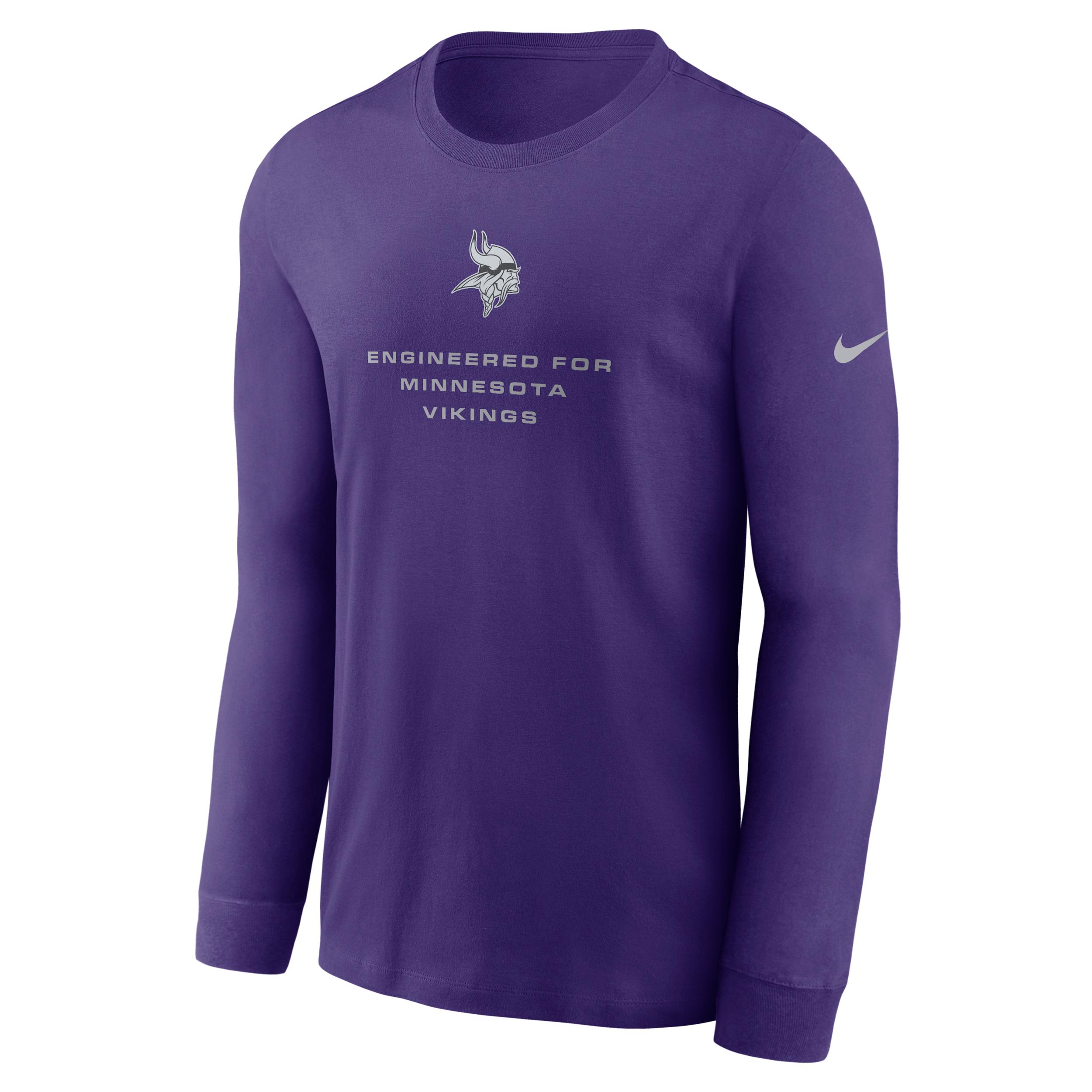 Minnesota Vikings Team Issue Nike Men's Dri-FIT NFL Long-Sleeve T-Shirt by NIKE