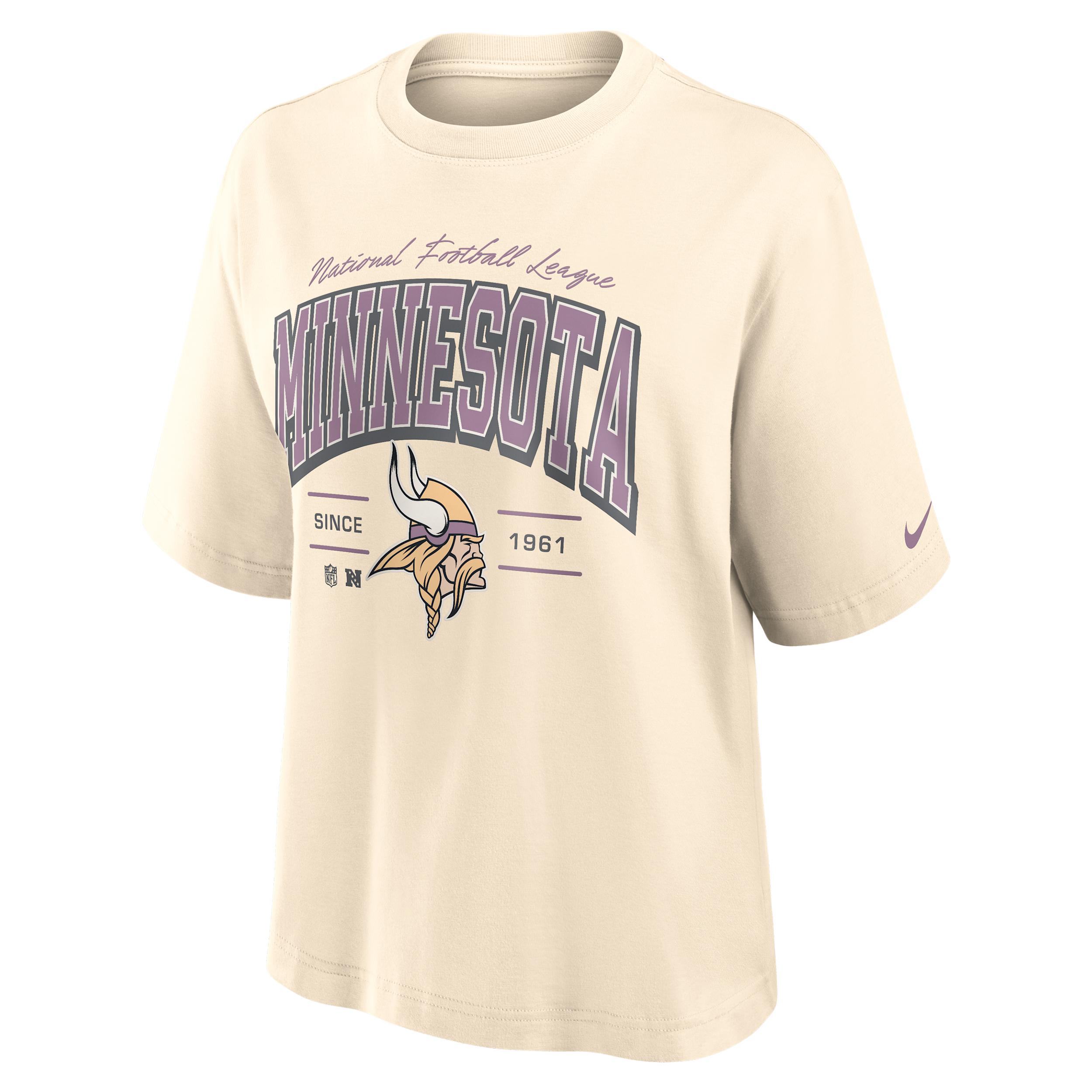 Minnesota Vikings Vintage Mod Boxy Nike Women's NFL T-Shirt by NIKE