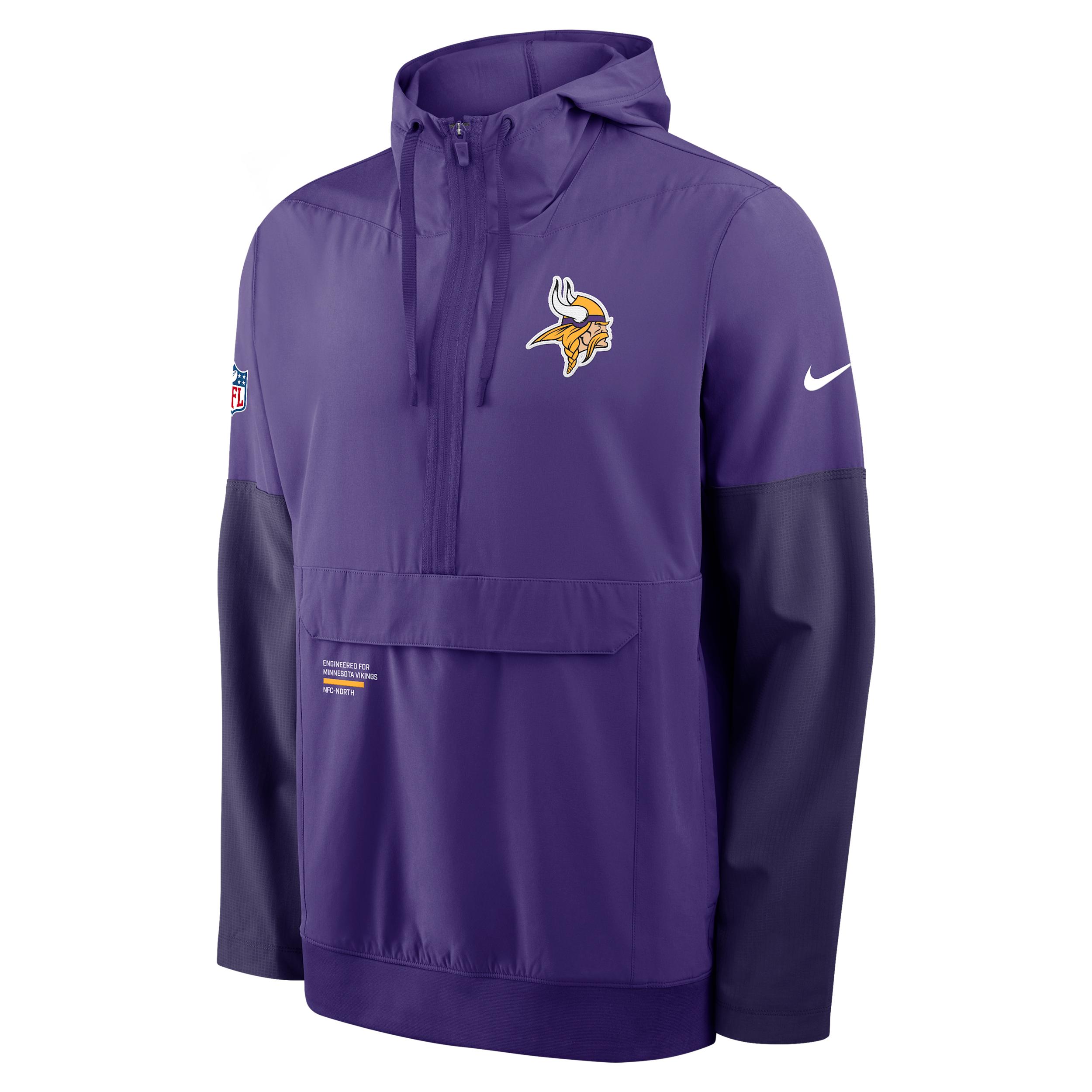 Minnesota Vikings Well Rounded Anorak Nike Men's NFL 1/2-Zip Hooded Jacket by NIKE