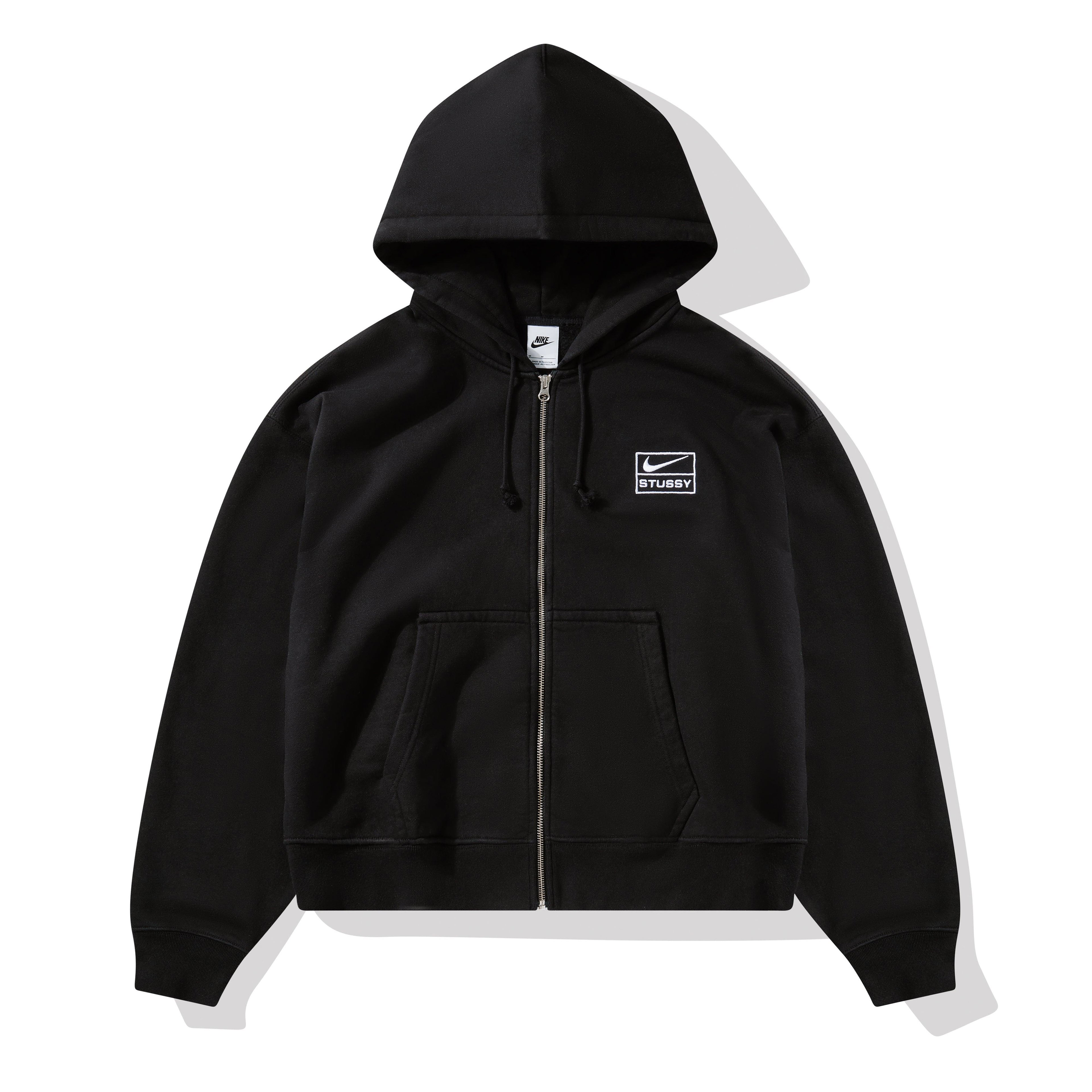NIKE - STÃœSSY Full-Zip Fleece Hoodie - (Black) by NIKE