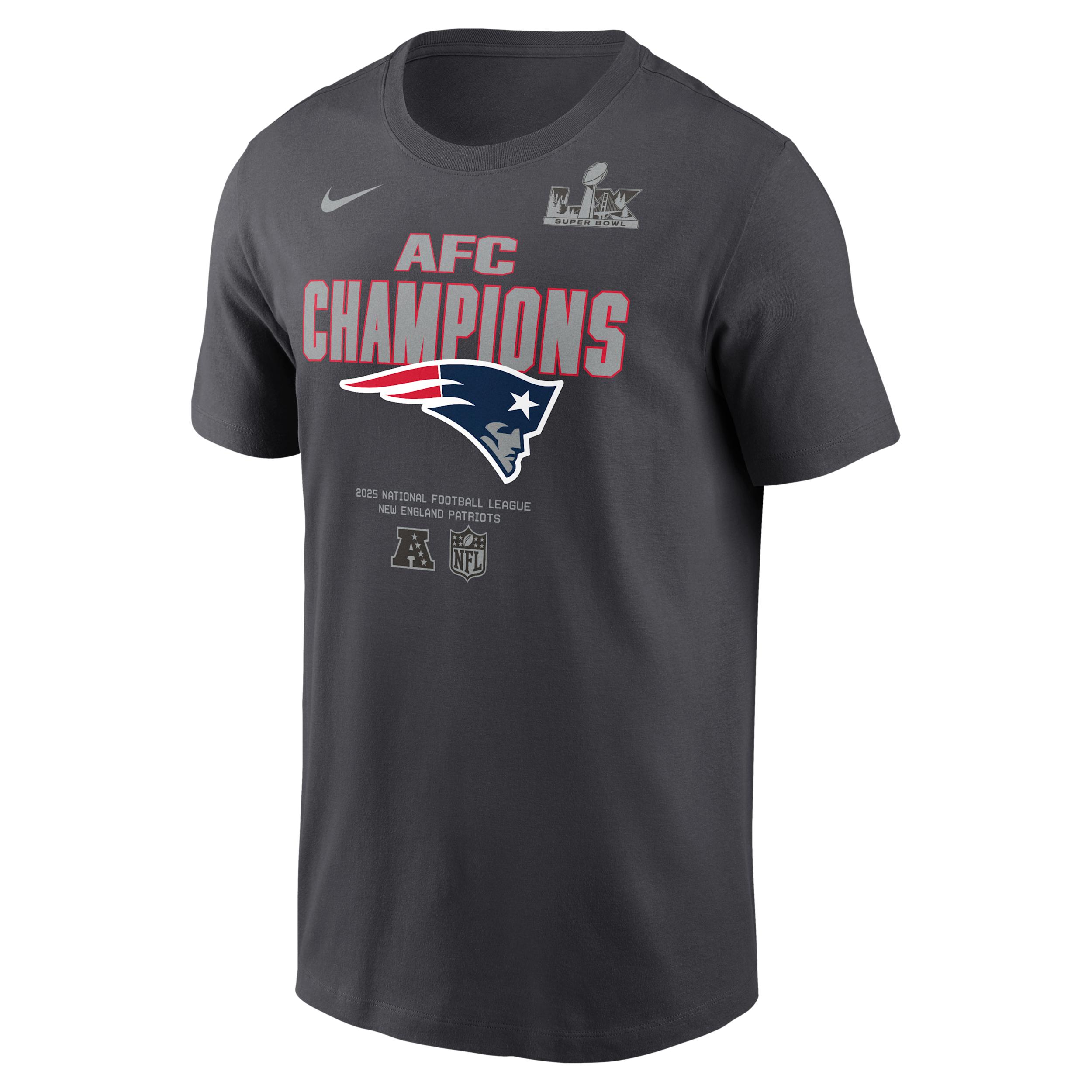 New England Patriots 2026 AFC Champions Roster Nike Men's NFL T-Shirt by NIKE