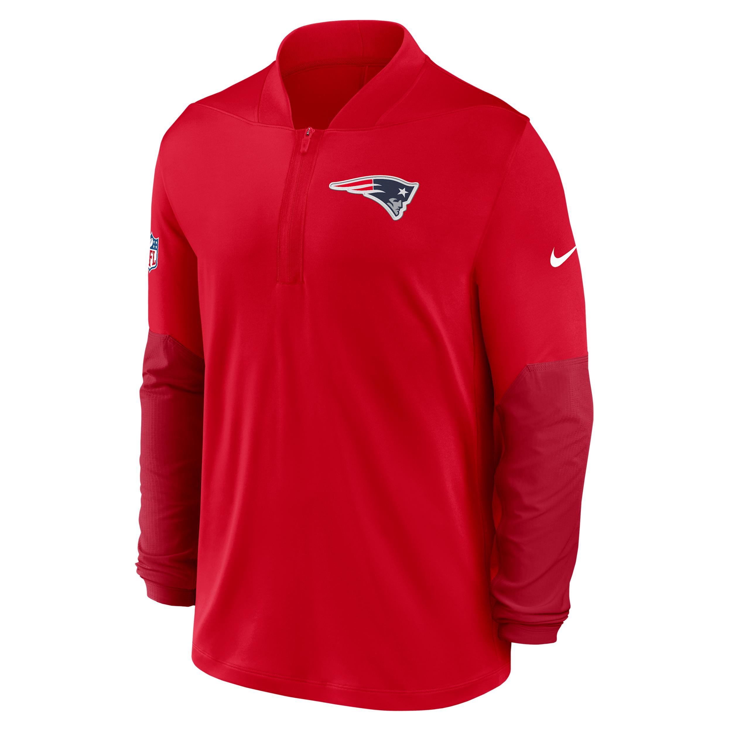 New England Patriots Feel The Pressure Nike Men's Dri-FIT NFL 1/2-Zip Top by NIKE
