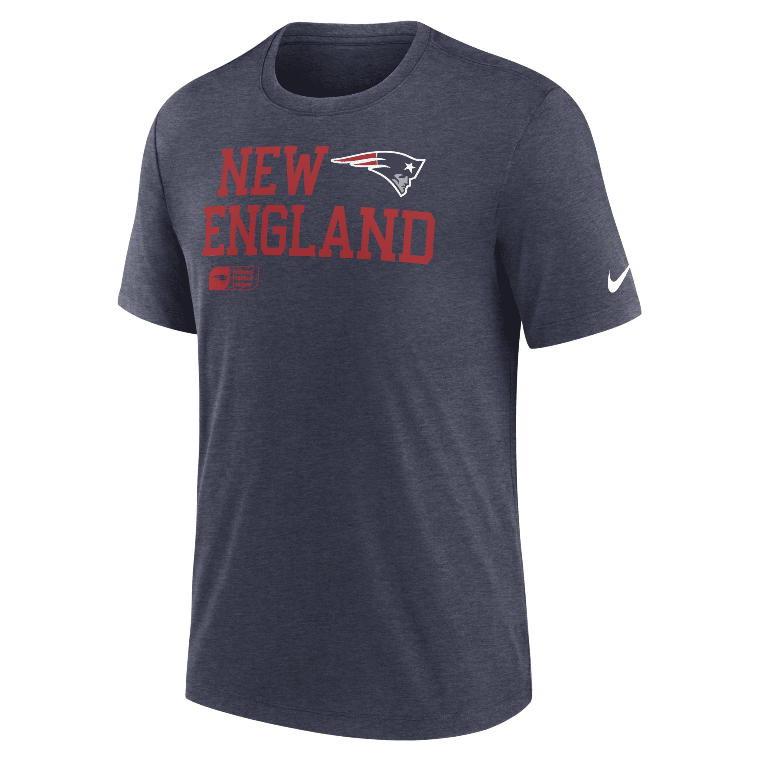 New England Patriots Overlap Lockup Nike Men's NFL T-Shirt by NIKE