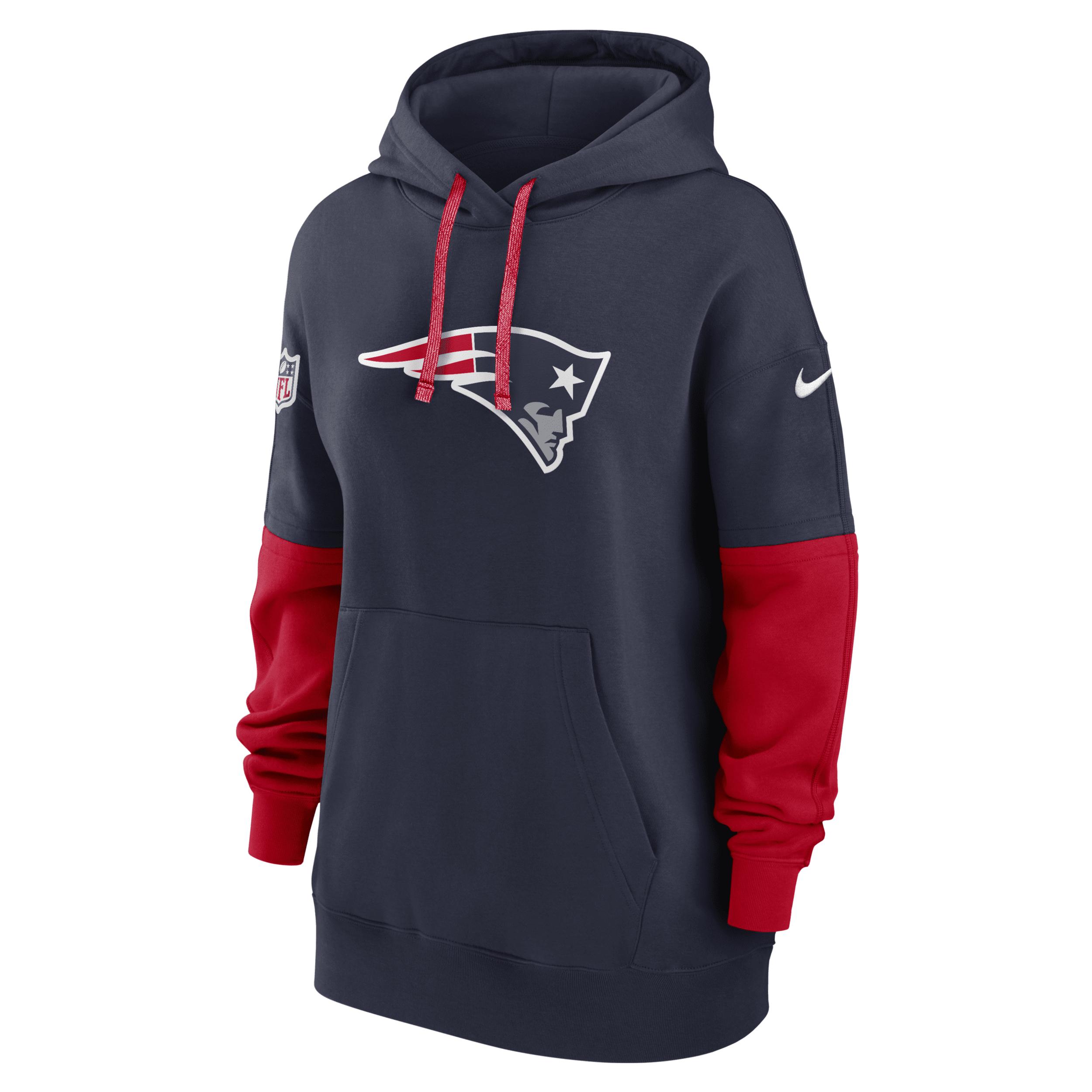 New England Patriots Sideline Essential Nike Women's NFL Pullover Hoodie by NIKE