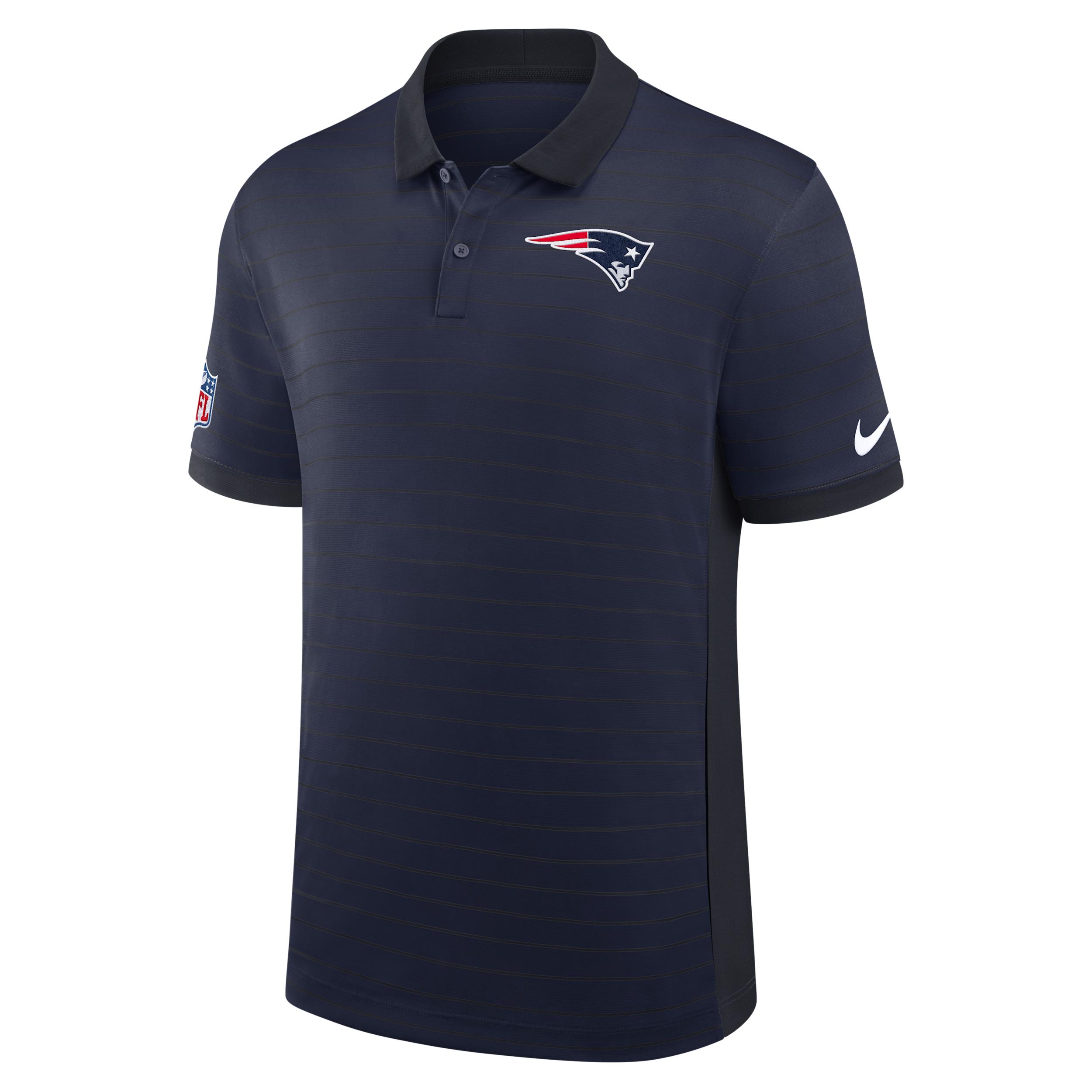 New England Patriots Sideline Victory Stripe Nike Men's Dri-FIT NFL Polo by NIKE