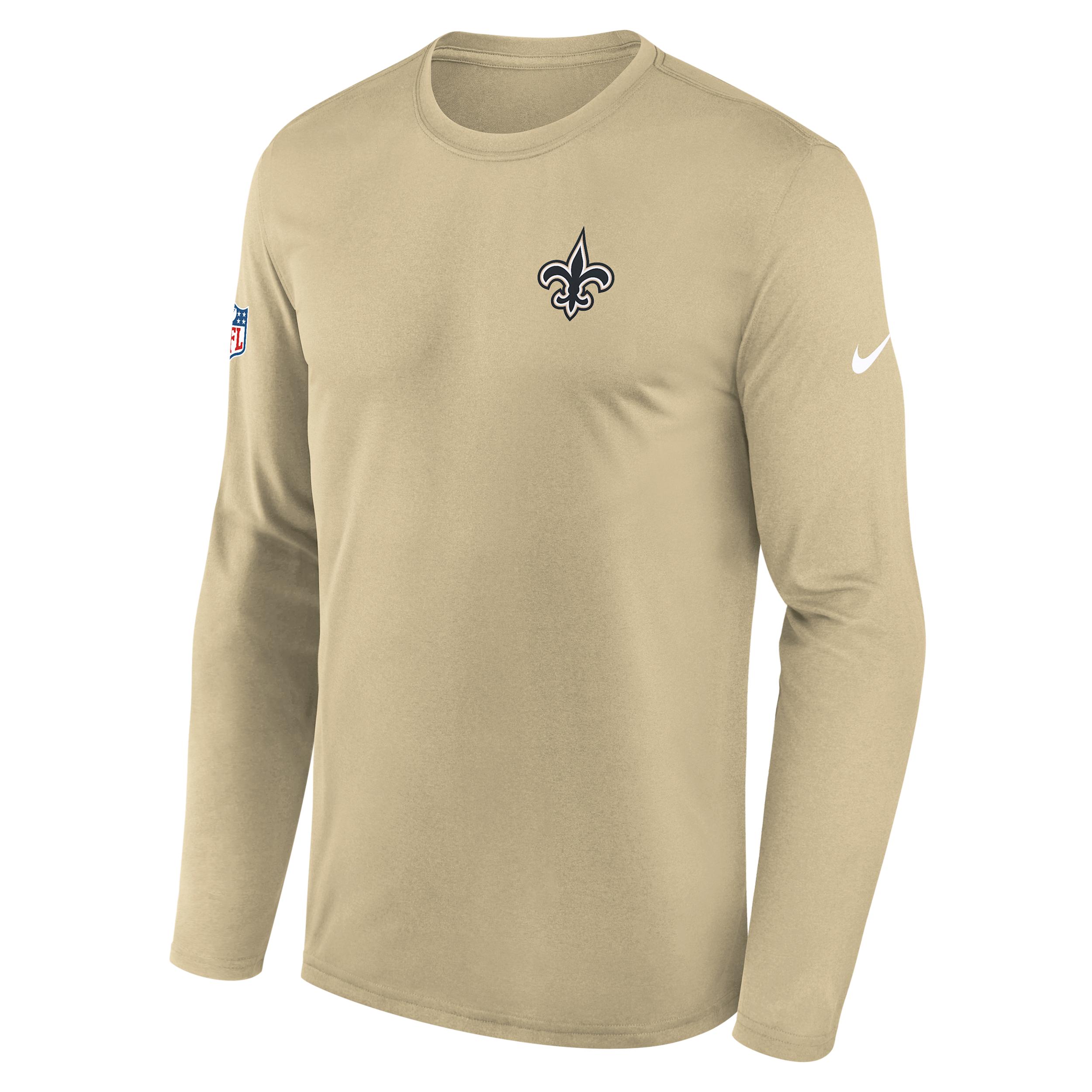 New Orleans Saints Alt Legend Small Logo Nike Men's Dri-FIT NFL Long-Sleeve T-Shirt by NIKE