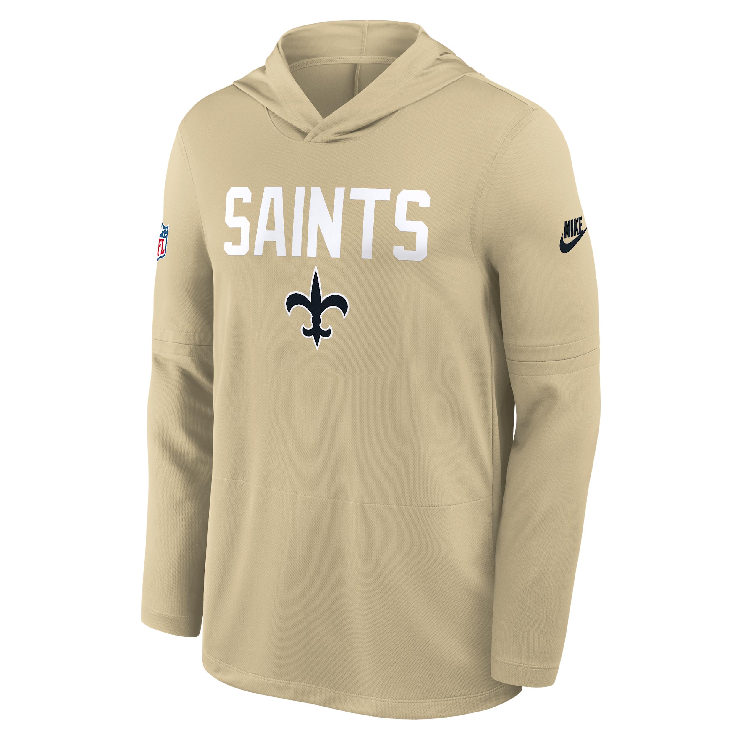 New Orleans Saints Pass Accuracy Nike Men's Dri-FIT NFL Long-Sleeve Hooded Top by NIKE