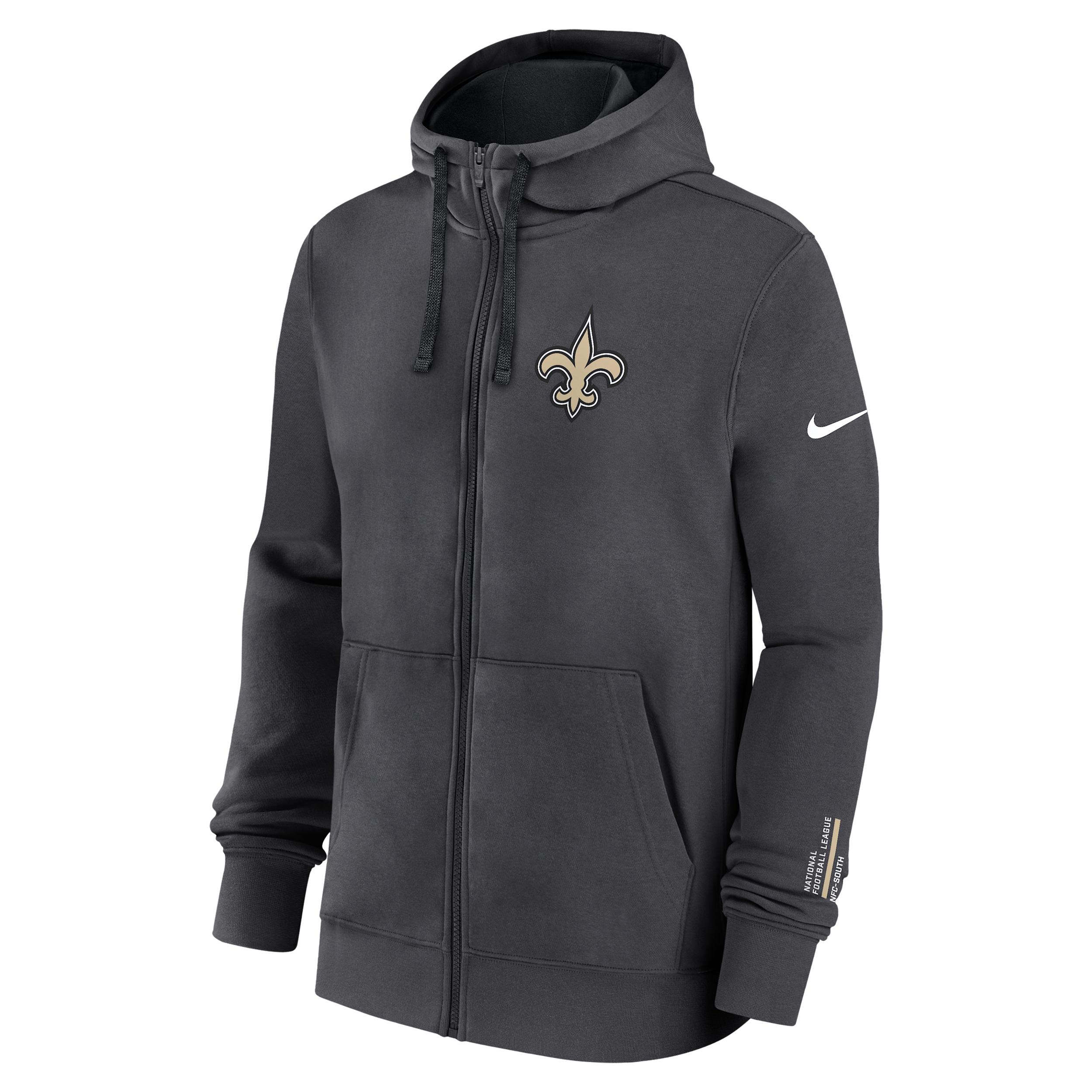 New Orleans Saints Playbook Page Club Nike Men's NFL Full-Zip Hoodie by NIKE
