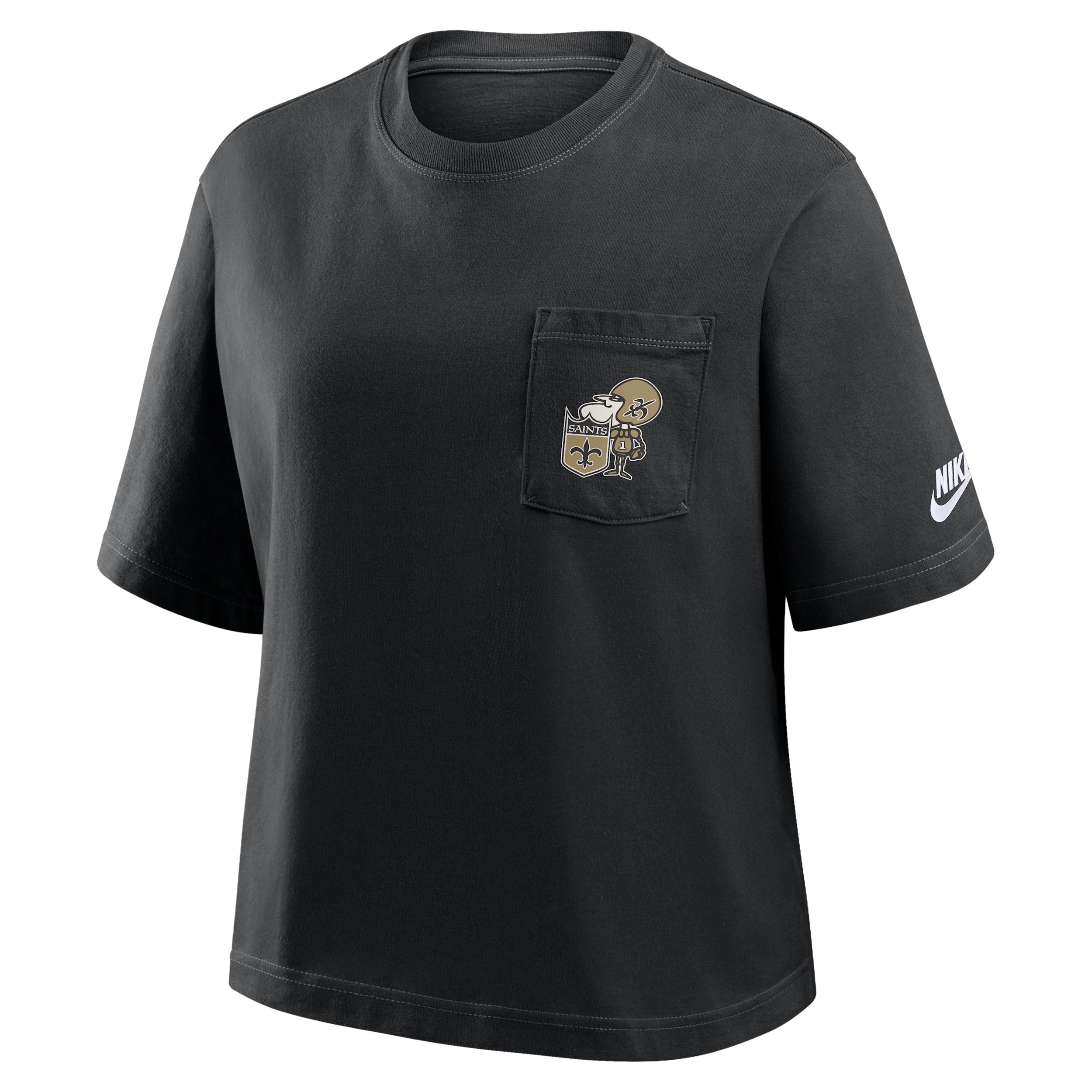 New Orleans Saints Rewind Pocket Boxy Nike Women's NFL T-Shirt by NIKE