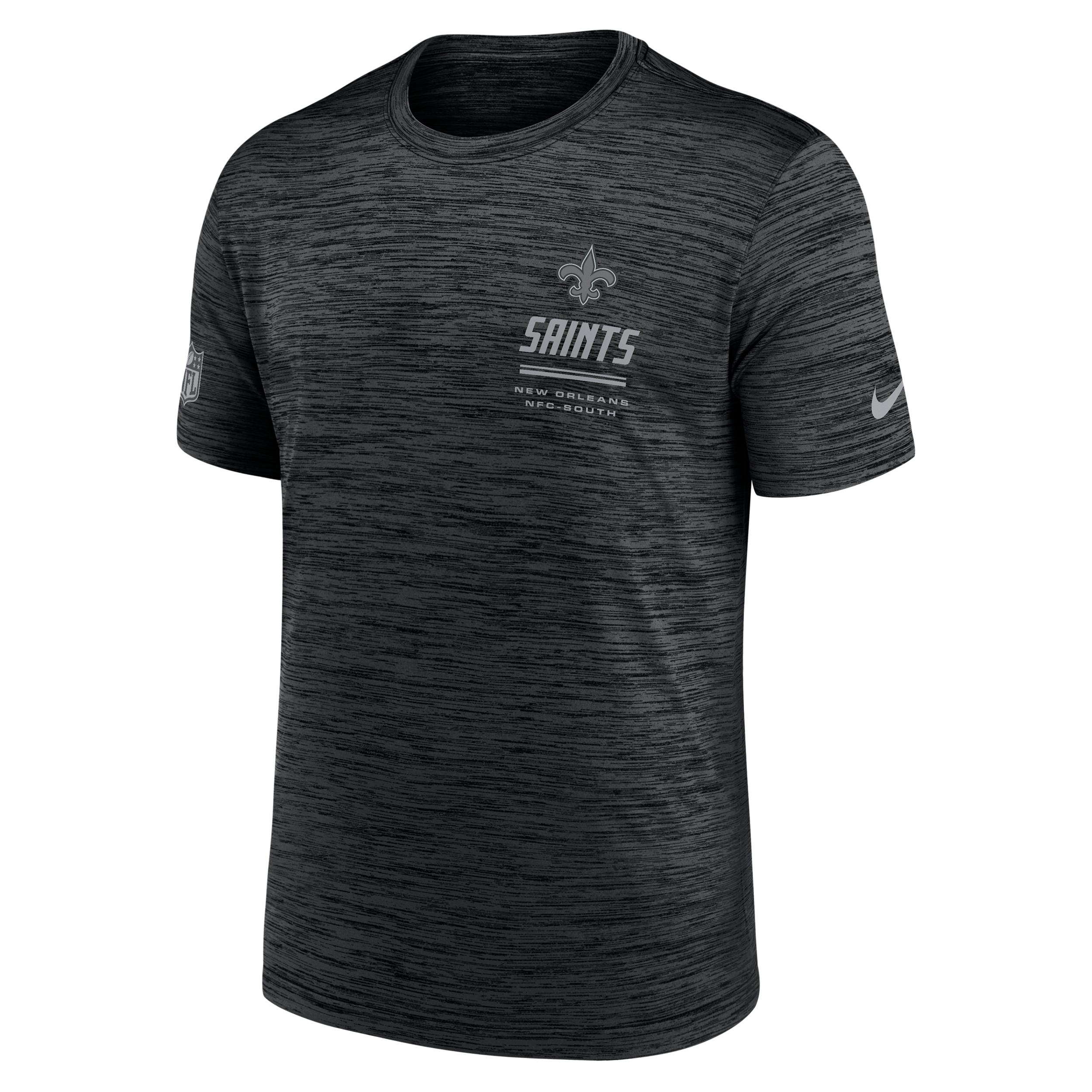 New Orleans Saints Sideline Team Issue Velocity Nike Men's Dri-FIT NFL T-Shirt by NIKE