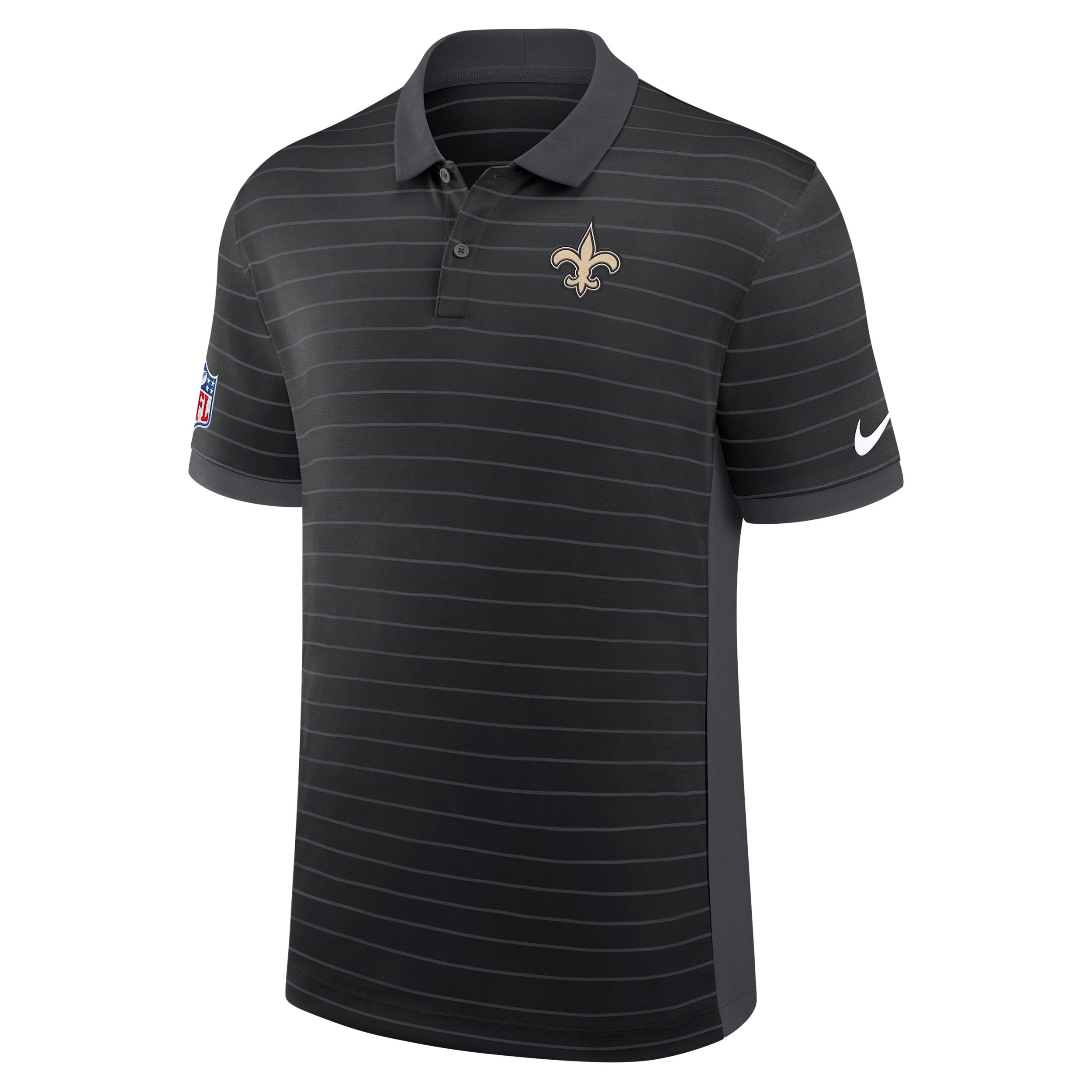New Orleans Saints Sideline Victory Stripe Nike Men's Dri-FIT NFL Polo by NIKE