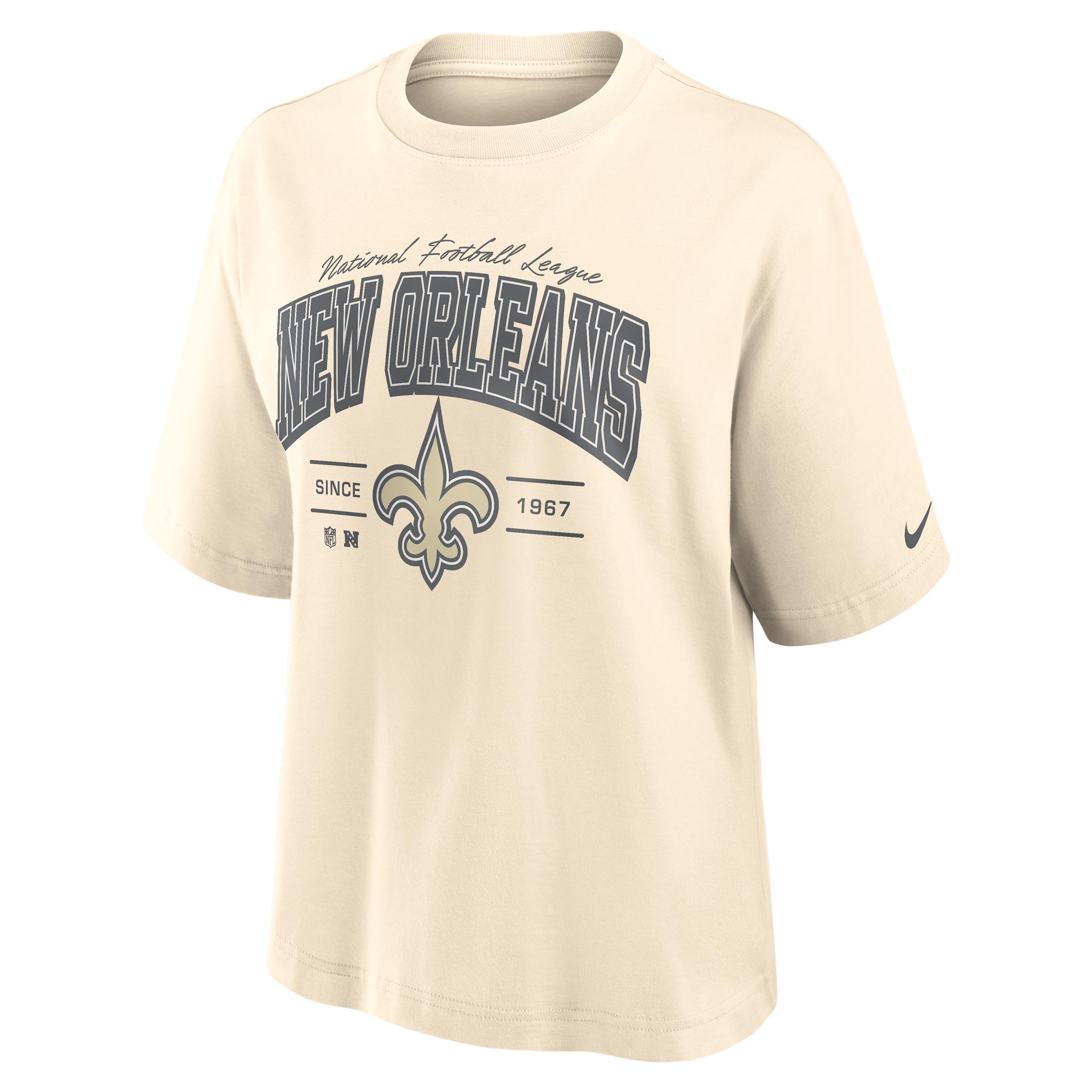 New Orleans Saints Vintage Mod Boxy Nike Women's NFL T-Shirt by NIKE