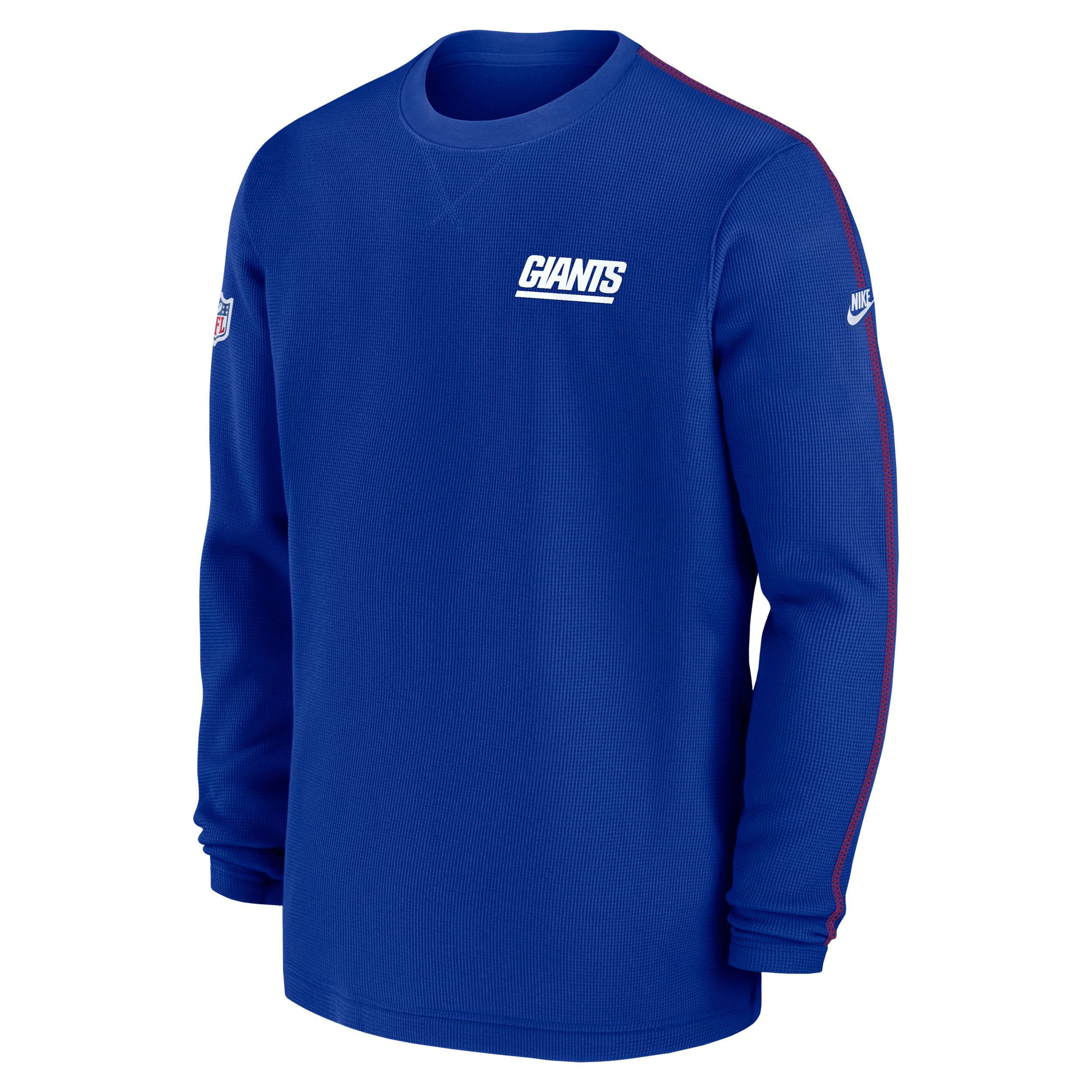 New York Giants Logo Coach Menâs Nike Men's NFL Long-Sleeve Top by NIKE