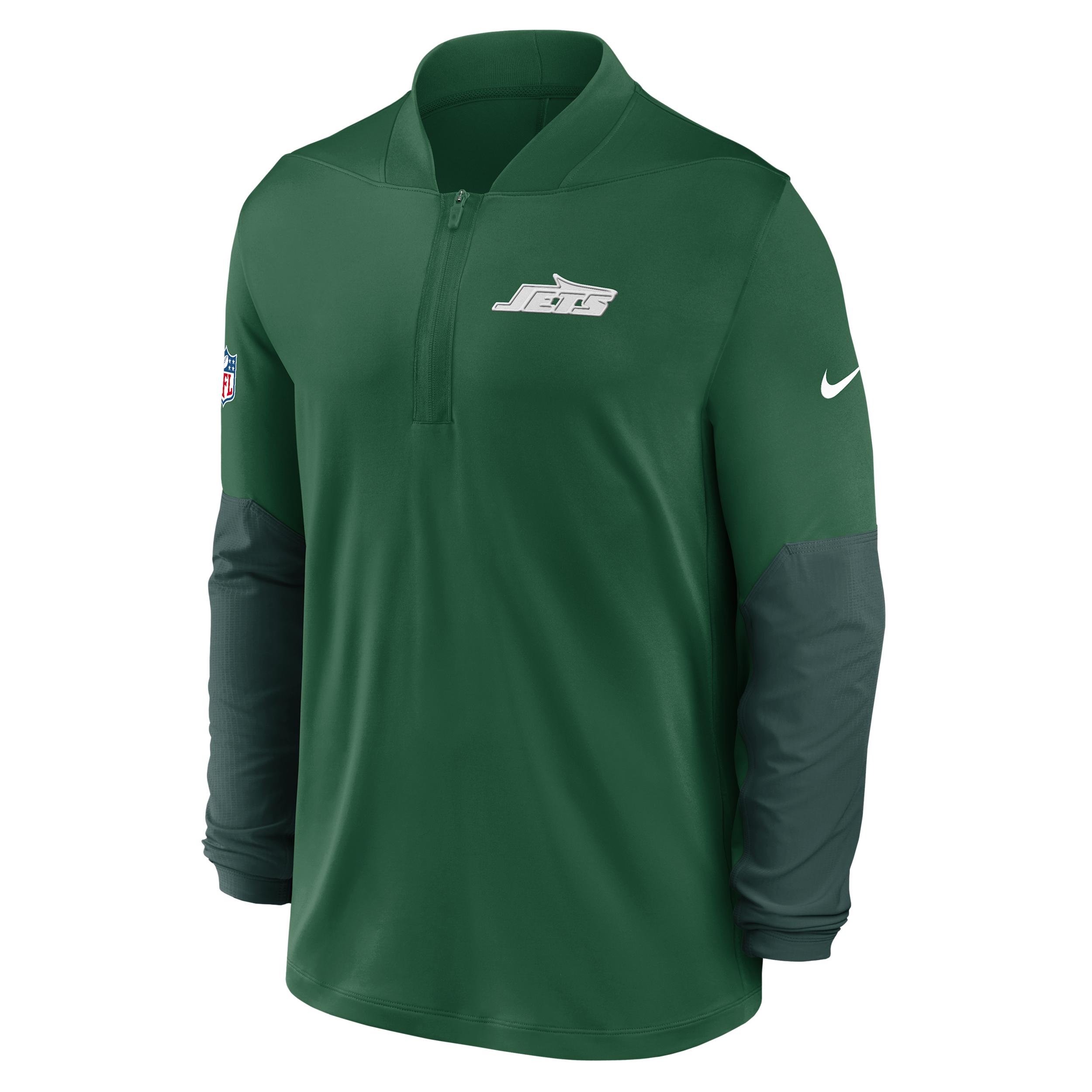 New York Jets Feel The Pressure Nike Men's Dri-FIT NFL 1/2-Zip Top by NIKE