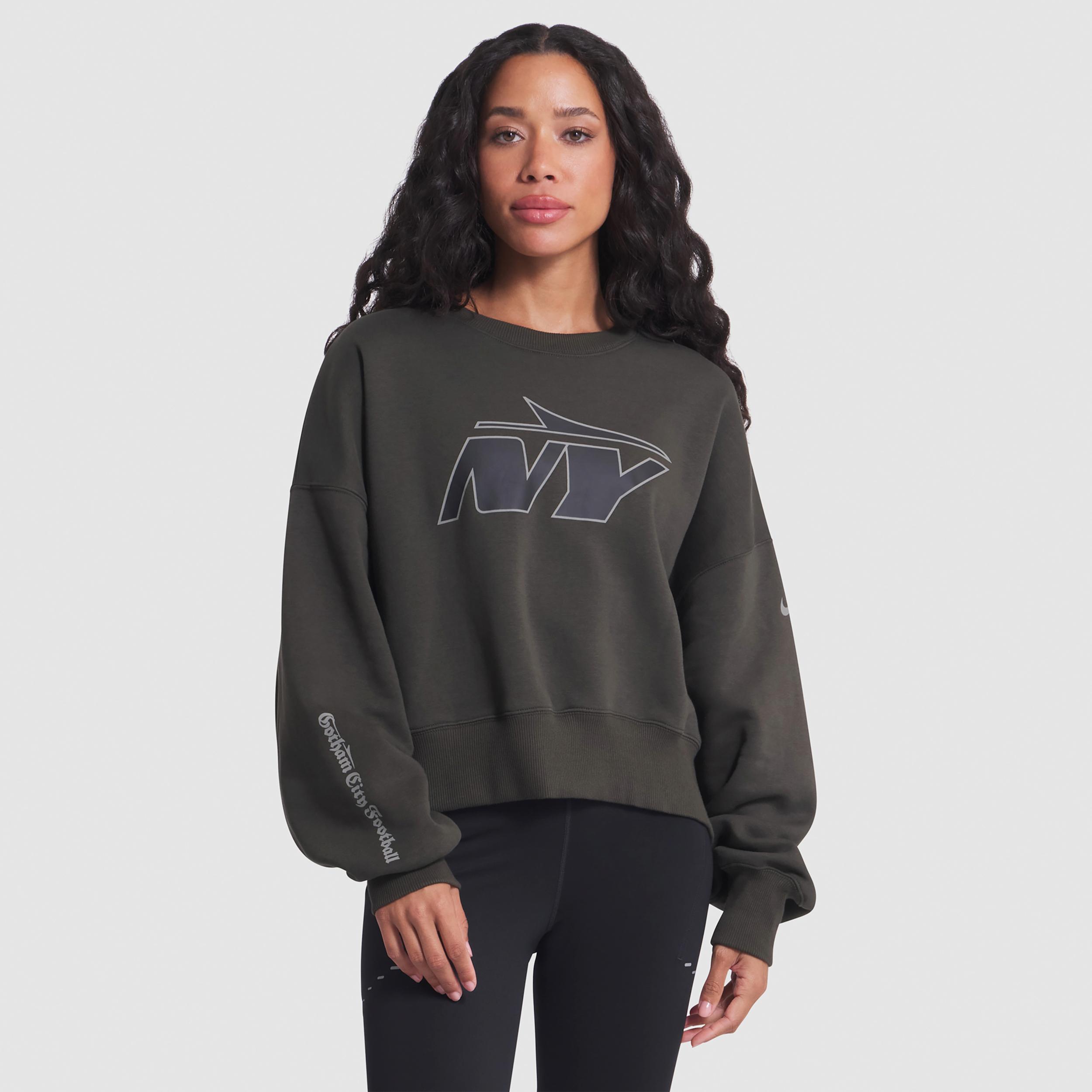 New York Jets Rivalries Collection Oversized Nike Women's NFL Pullover Crew by NIKE