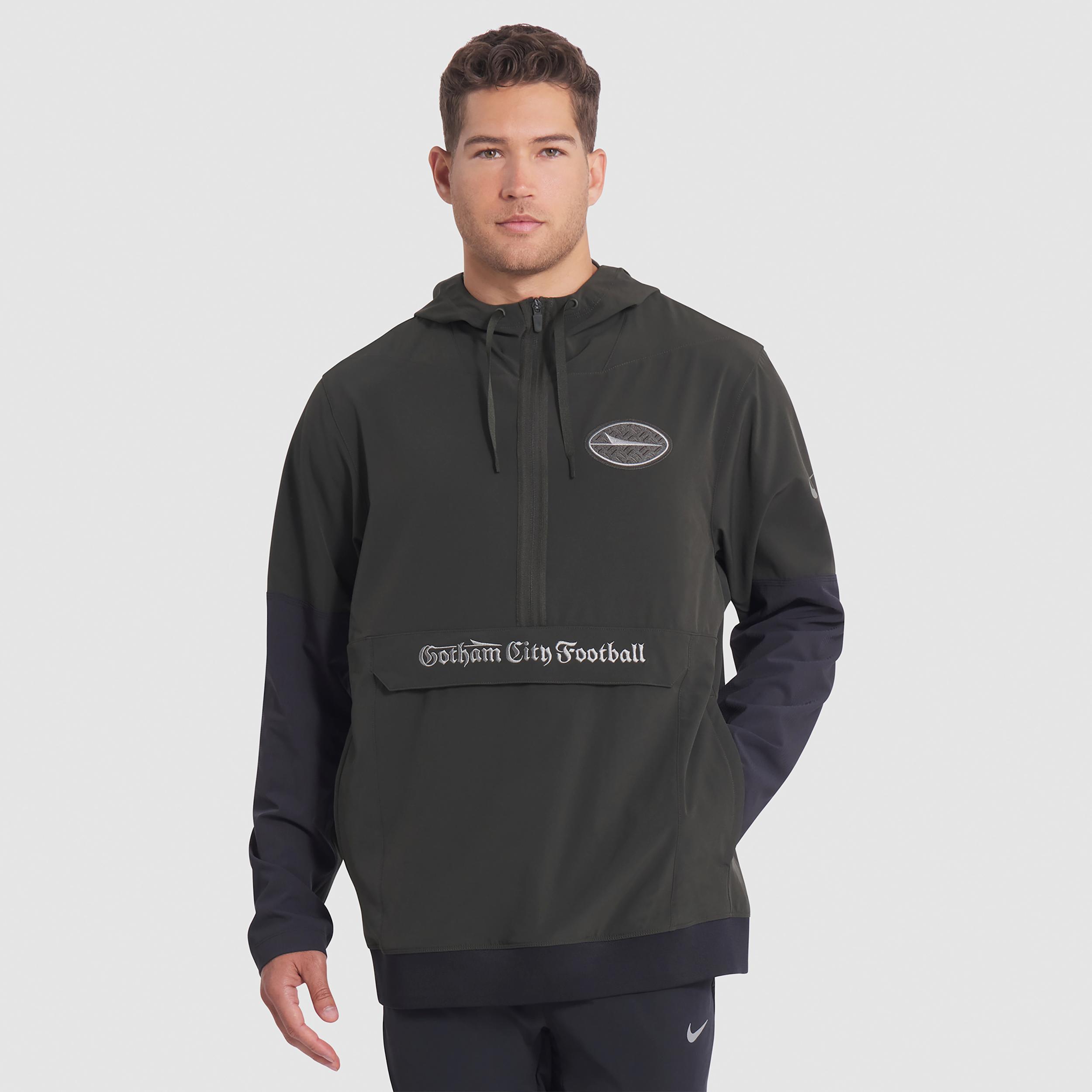 New York Jets Rivalries Collection Sideline Anorak Nike Men's NFL 1/2-Zip Hooded Jacket by NIKE