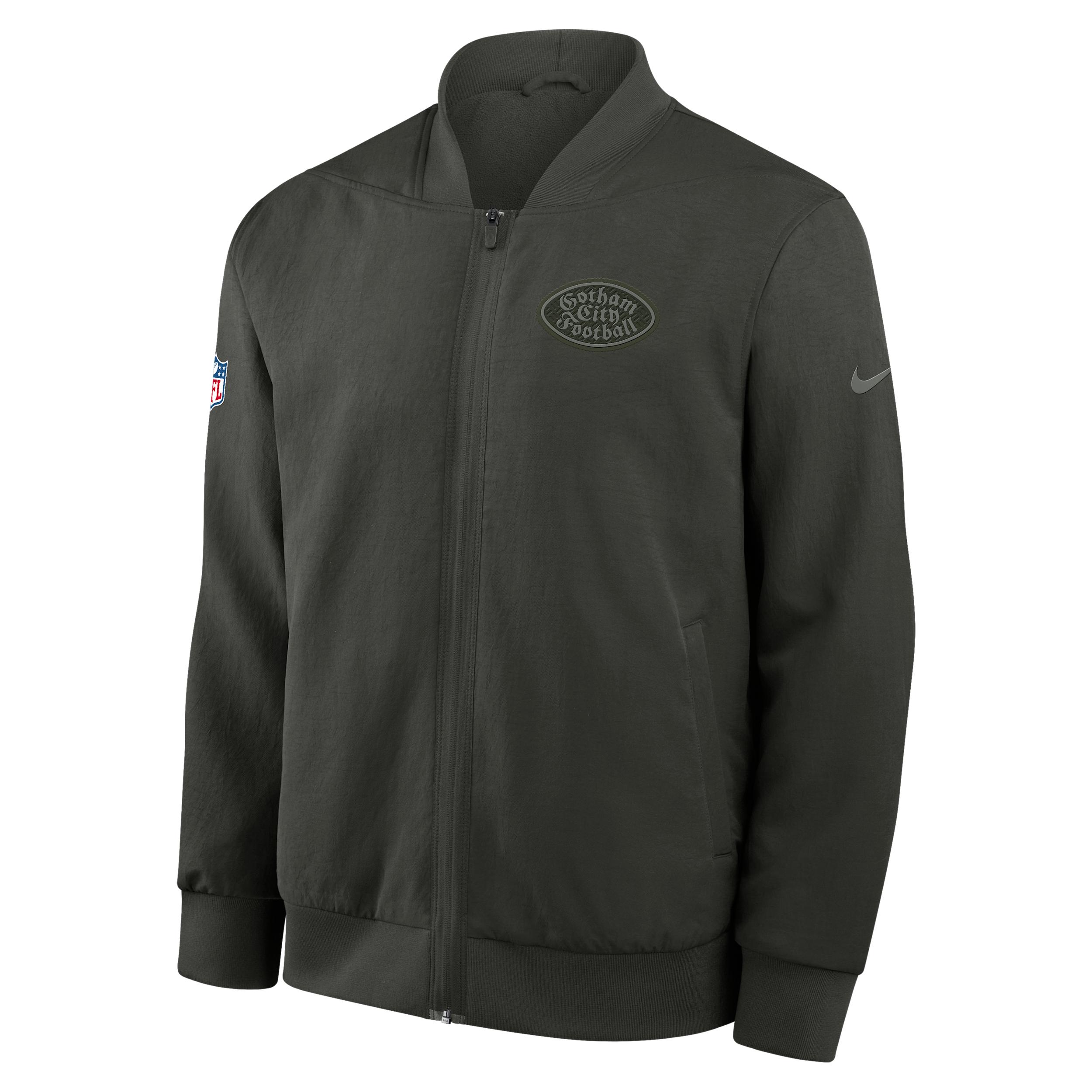 New York Jets Rivalries Collection Sideline Nike Men's NFL Full-Zip Bomber Jacket by NIKE