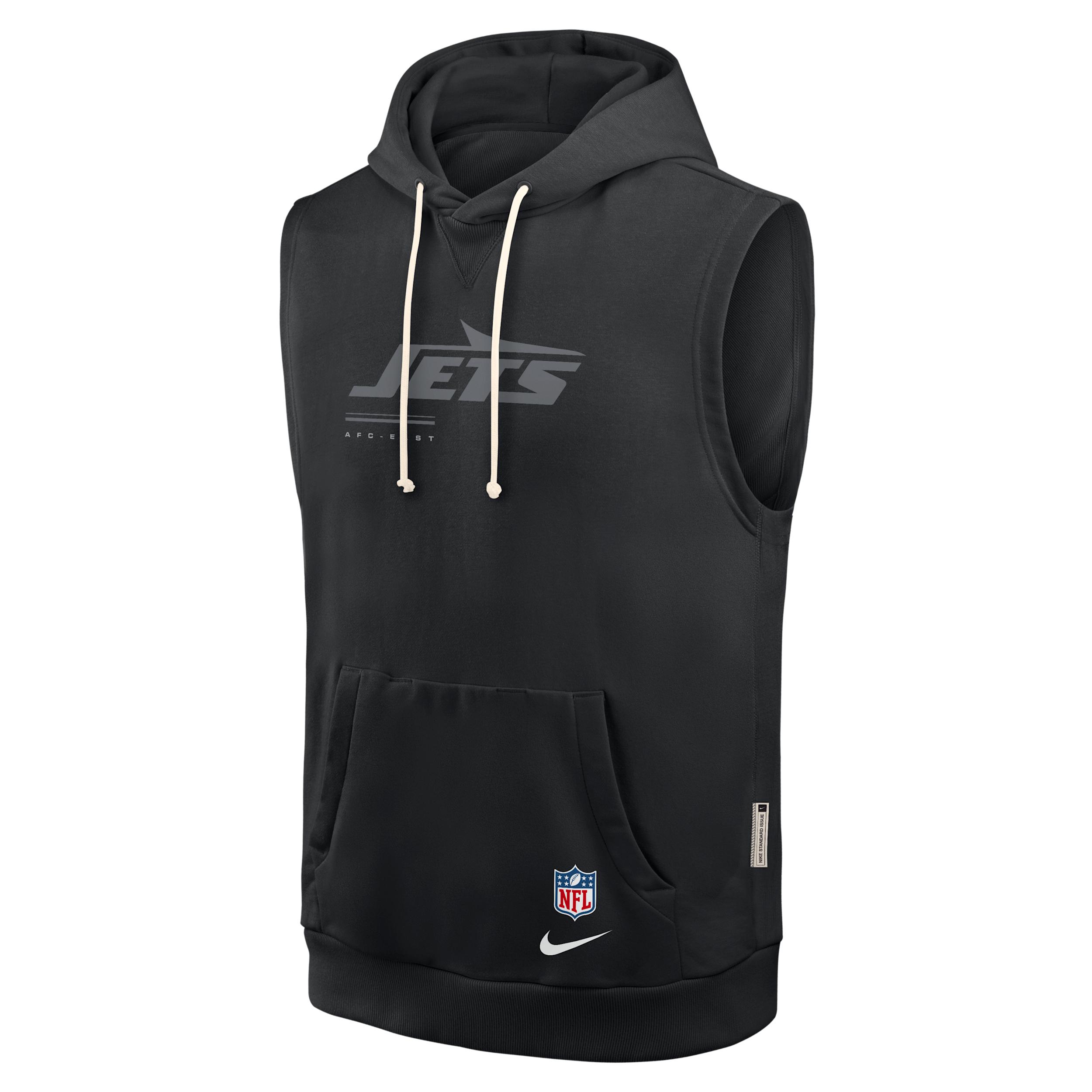 New York Jets Sideline Nike Men's Dri-FIT NFL Sleeveless Pullover Hoodie by NIKE