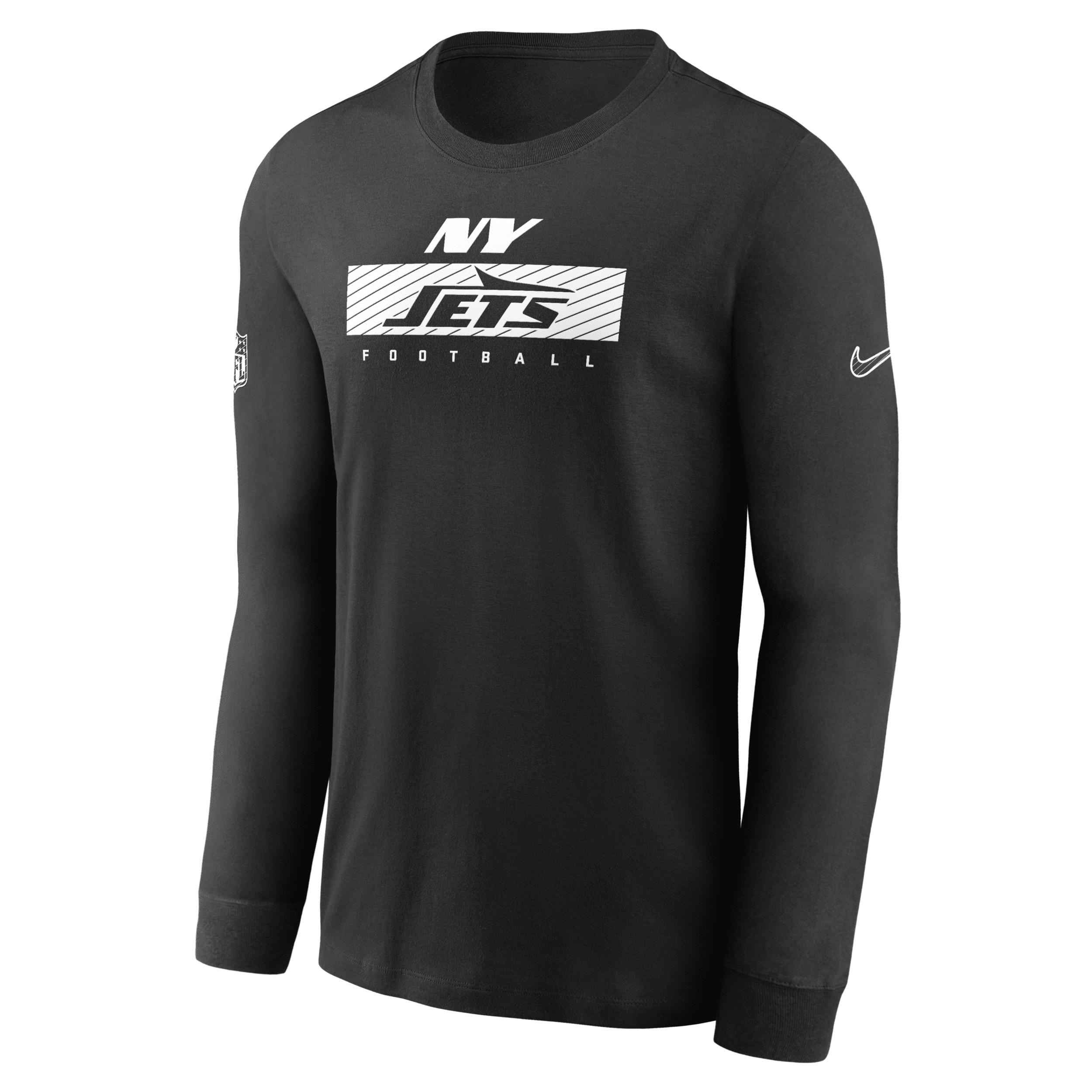 New York Jets Sideline Team Issue Nike Men's Dri-FIT NFL Long-Sleeve T-Shirt by NIKE