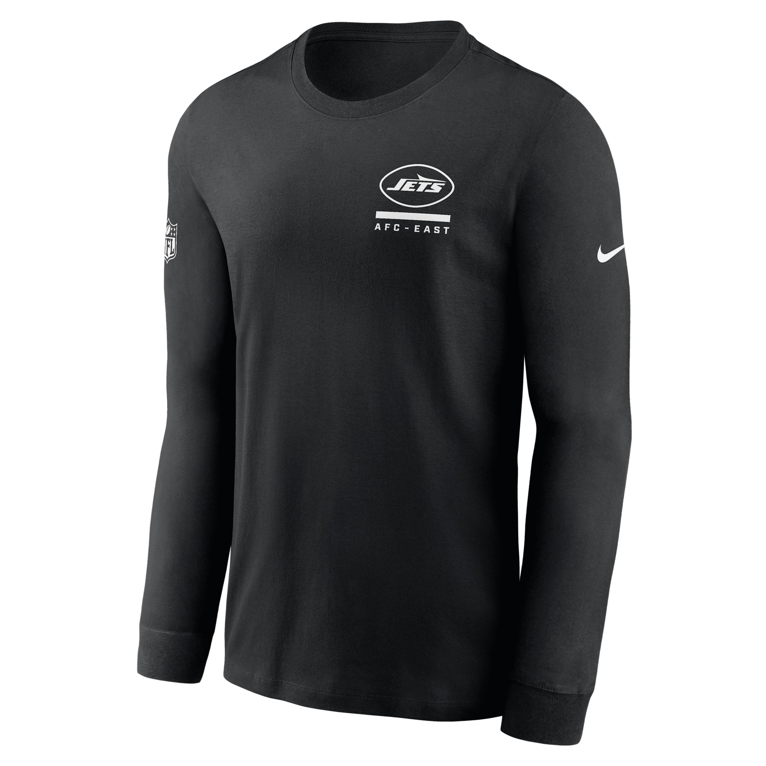 New York Jets Sideline Team Issue Nike Men's Dri-FIT NFL Long-Sleeve T-Shirt by NIKE