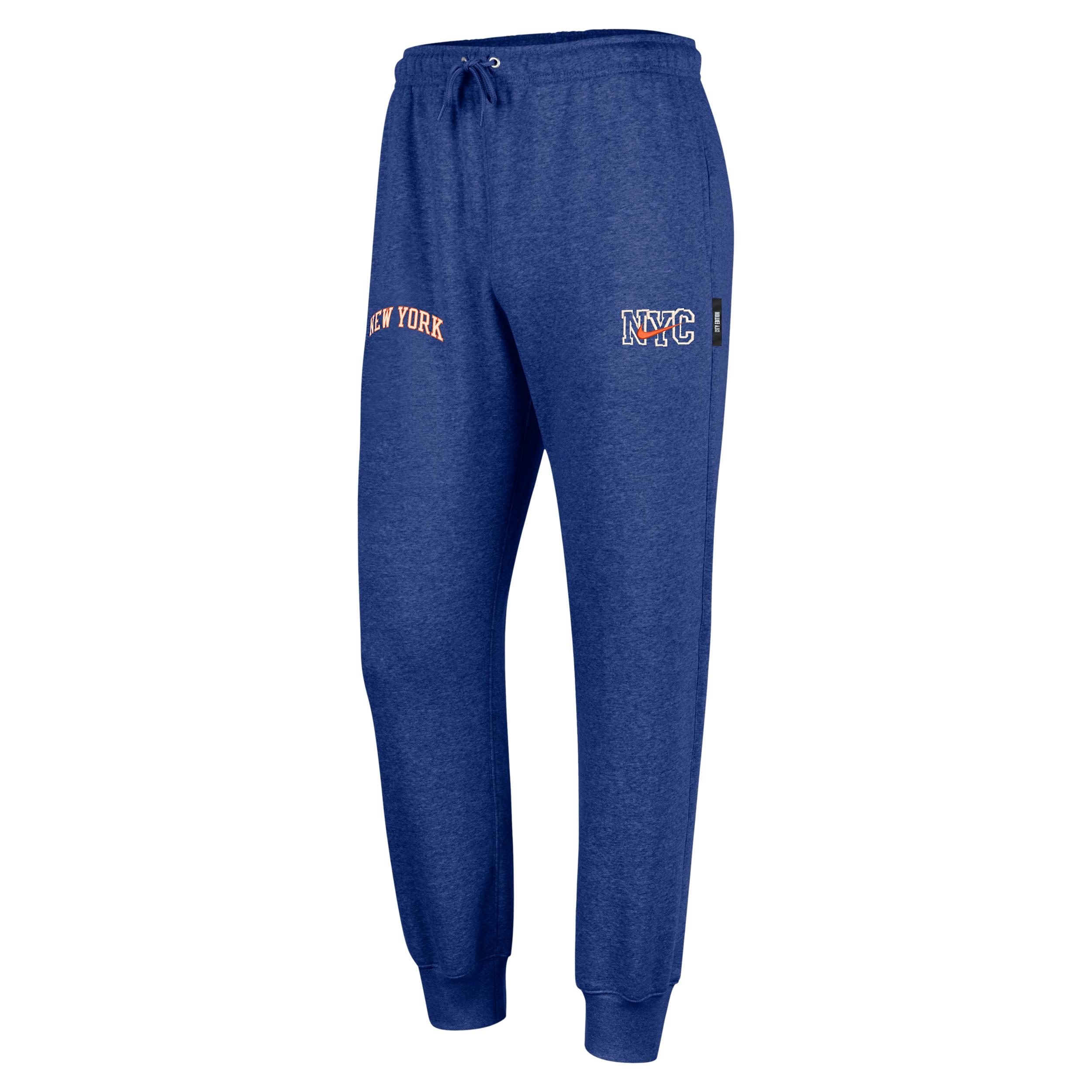 New York Knicks City Edition Nike Men's NBA Club Fleece Jogger Pantsin Blue | HQ5485-495 by NIKE