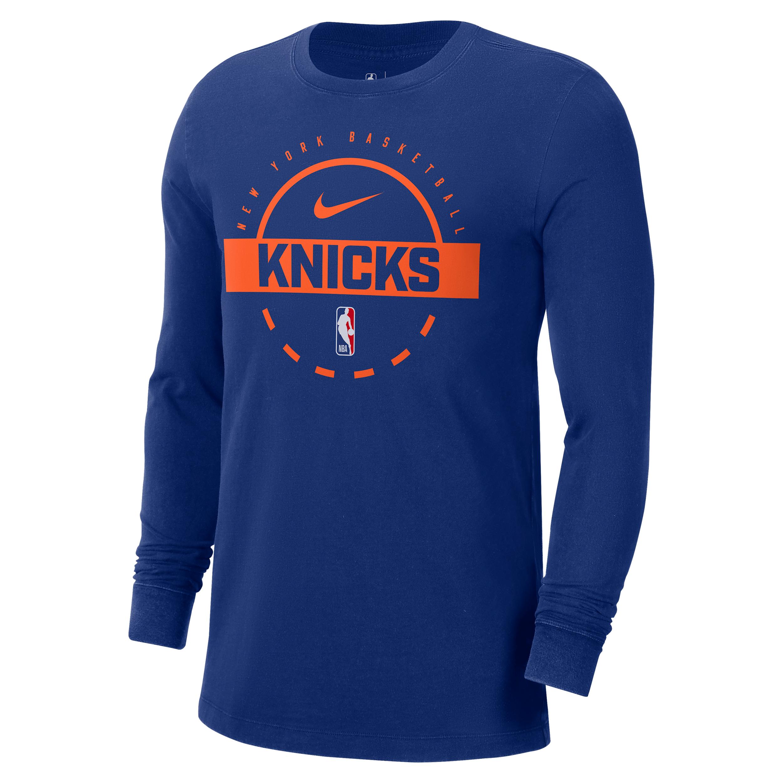 New York Knicks Nike Men's NBA Practice Long-Sleeve T-Shirt by NIKE