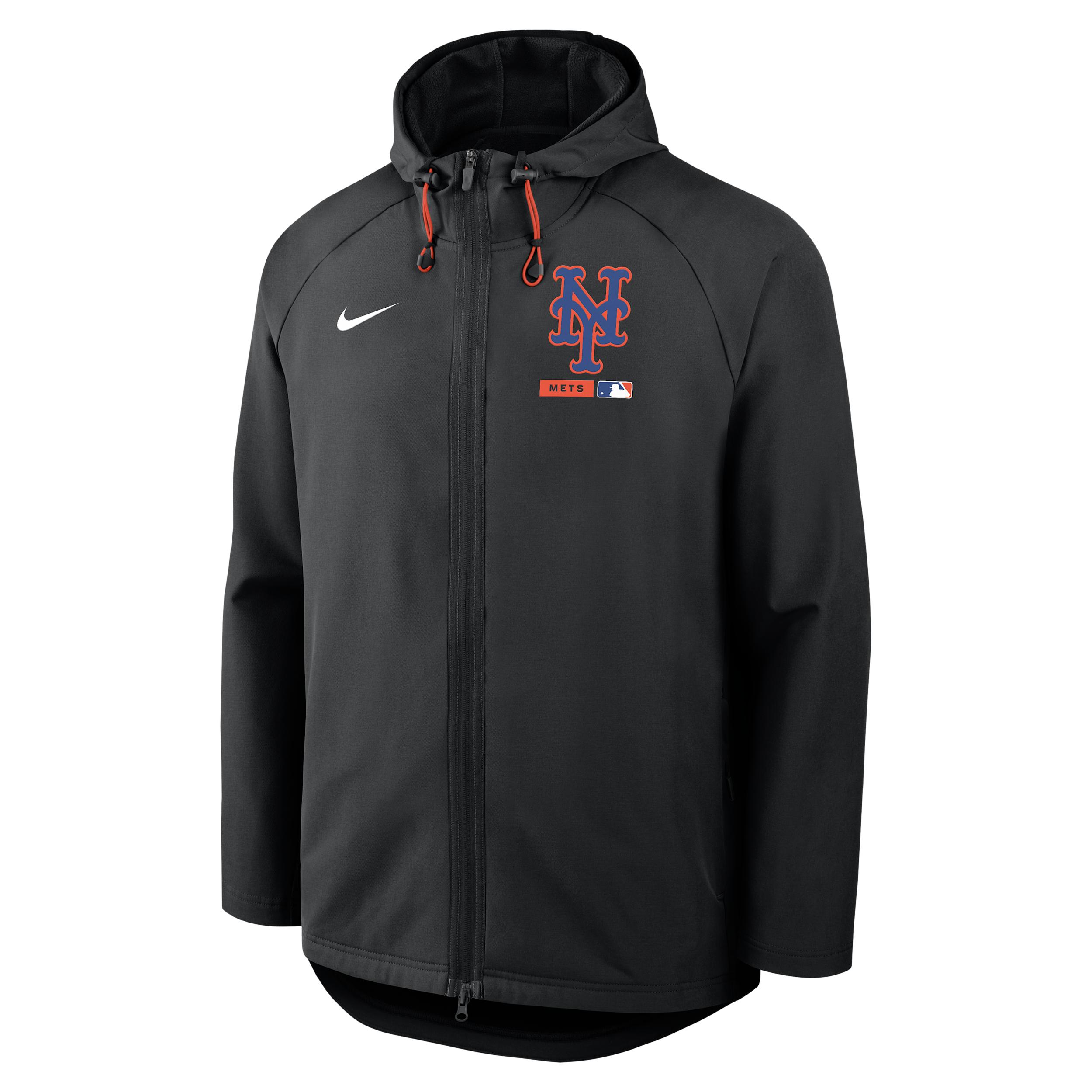 New York Mets Authentic Collection Nike Men's Therma-FIT MLB Full-Zip Hooded Jacket by NIKE