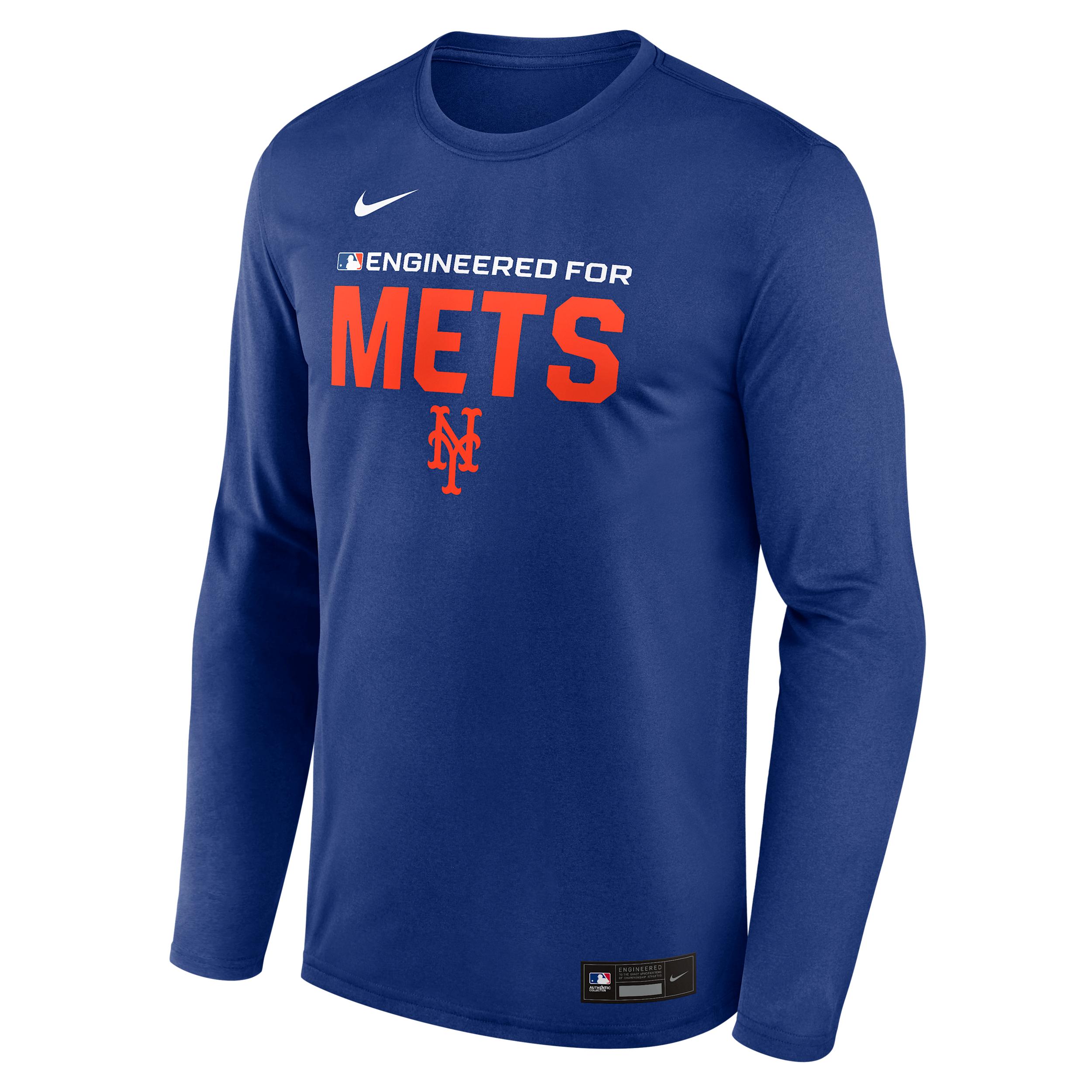 New York Mets Authentic Collection Team Issue Nike Men's Dri-FIT MLB Long-Sleeve T-Shirt by NIKE