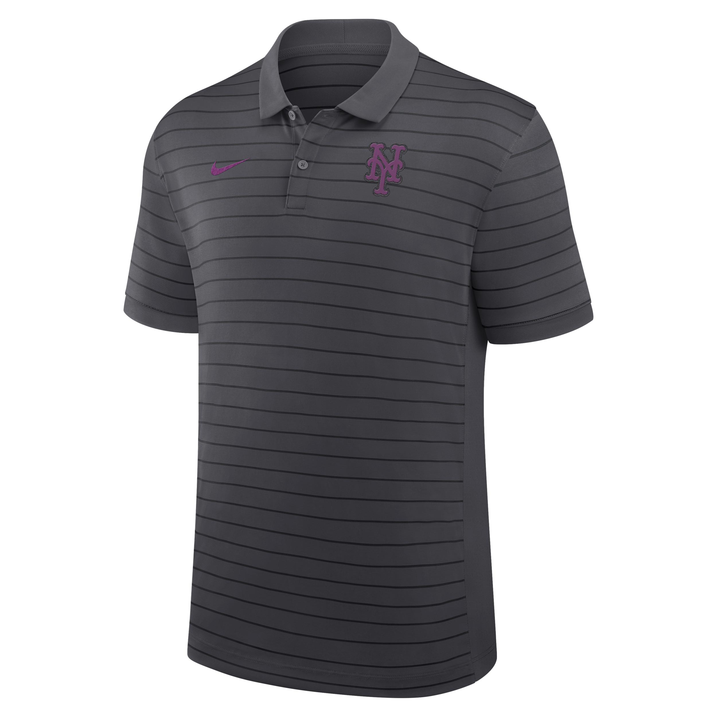 New York Mets City Connect Striped Victory Nike Men's Dri-FIT MLB Polo by NIKE