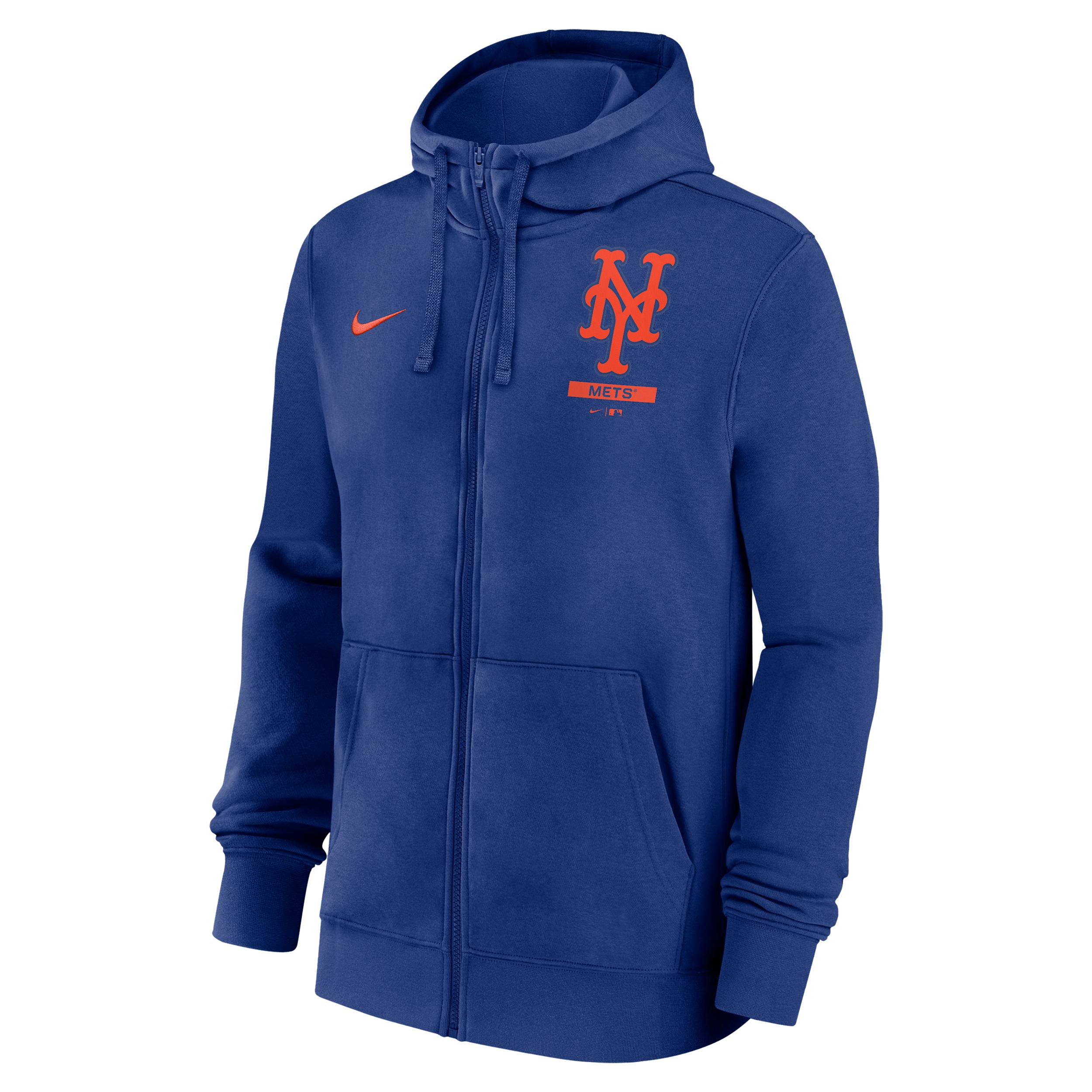 New York Mets Lockup Nike Men's MLB Full-Zip Hoodie by NIKE