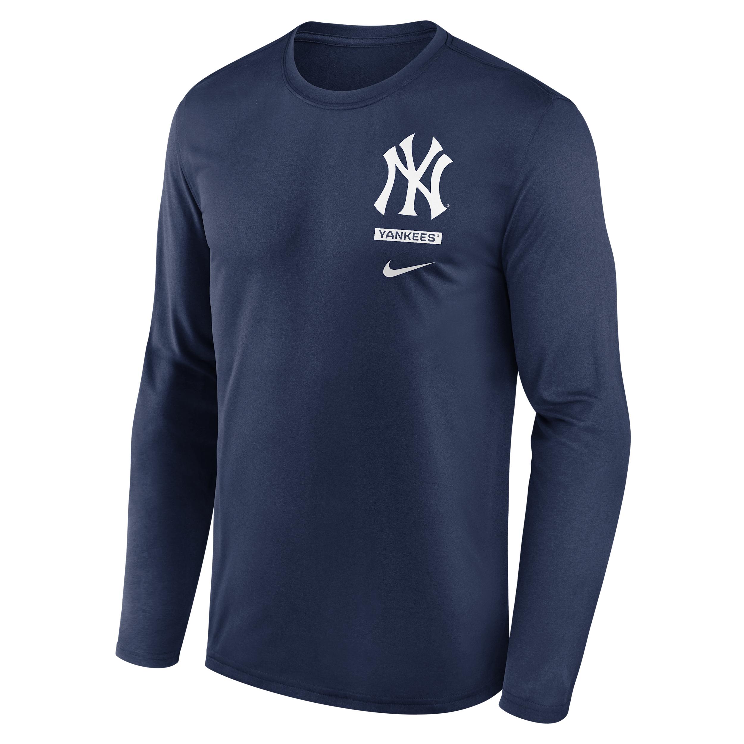 New York Yankees 2-Hit Legend Nike Men's Dri-FIT MLB Long-Sleeve T-Shirt by NIKE
