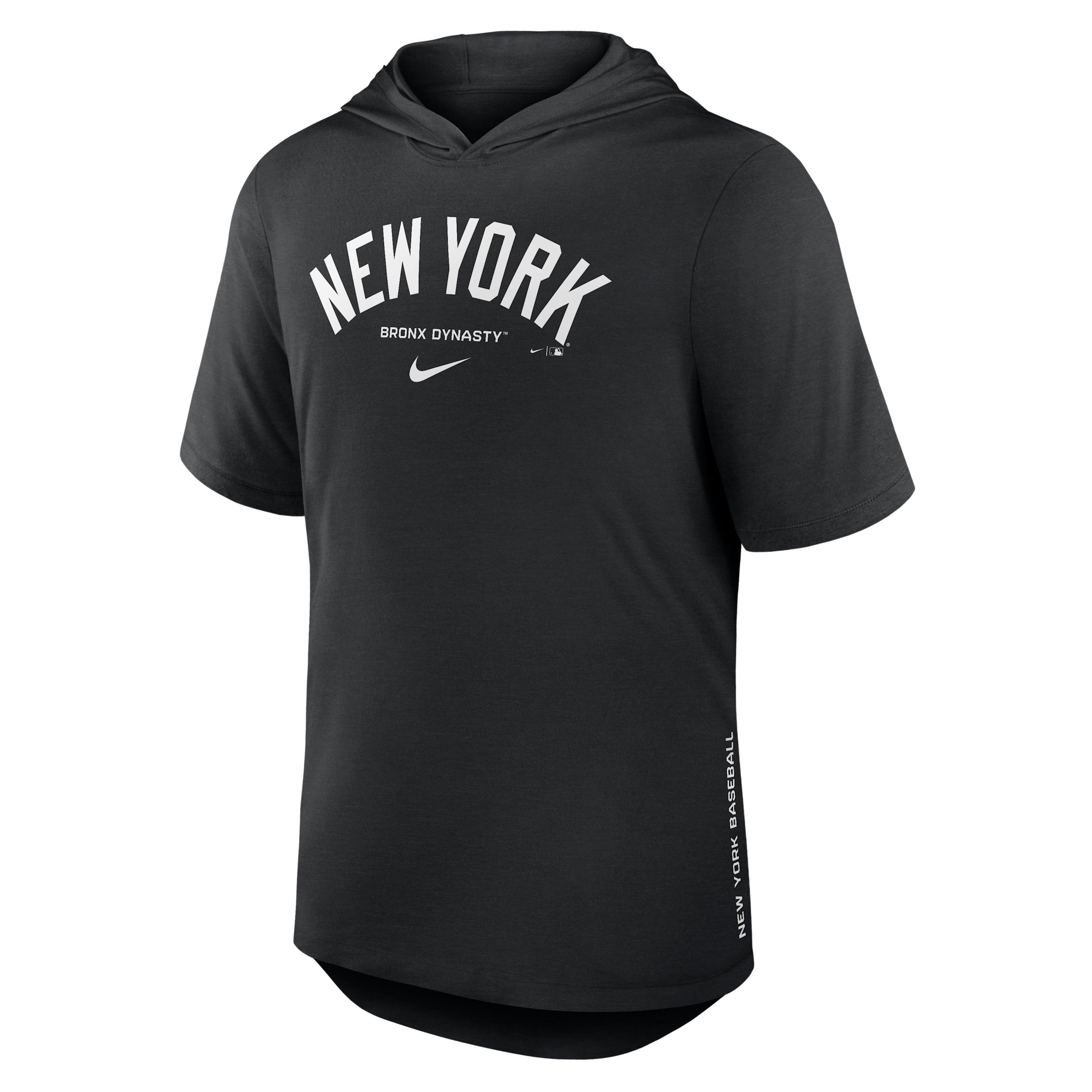 New York Yankees Arched Wordmark Nike Men's Dri-FIT MLB Hooded T-Shirt by NIKE