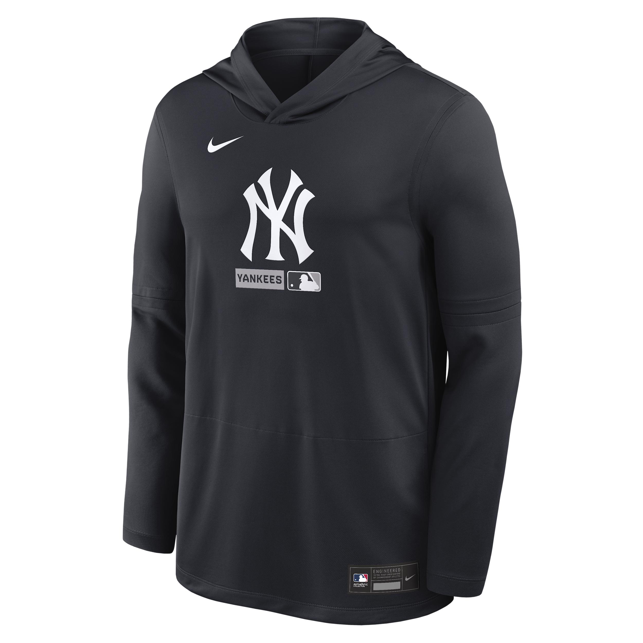 New York Yankees Authentic Collection Nike Men's Dri-FIT MLB Long-Sleeve Hooded Top by NIKE