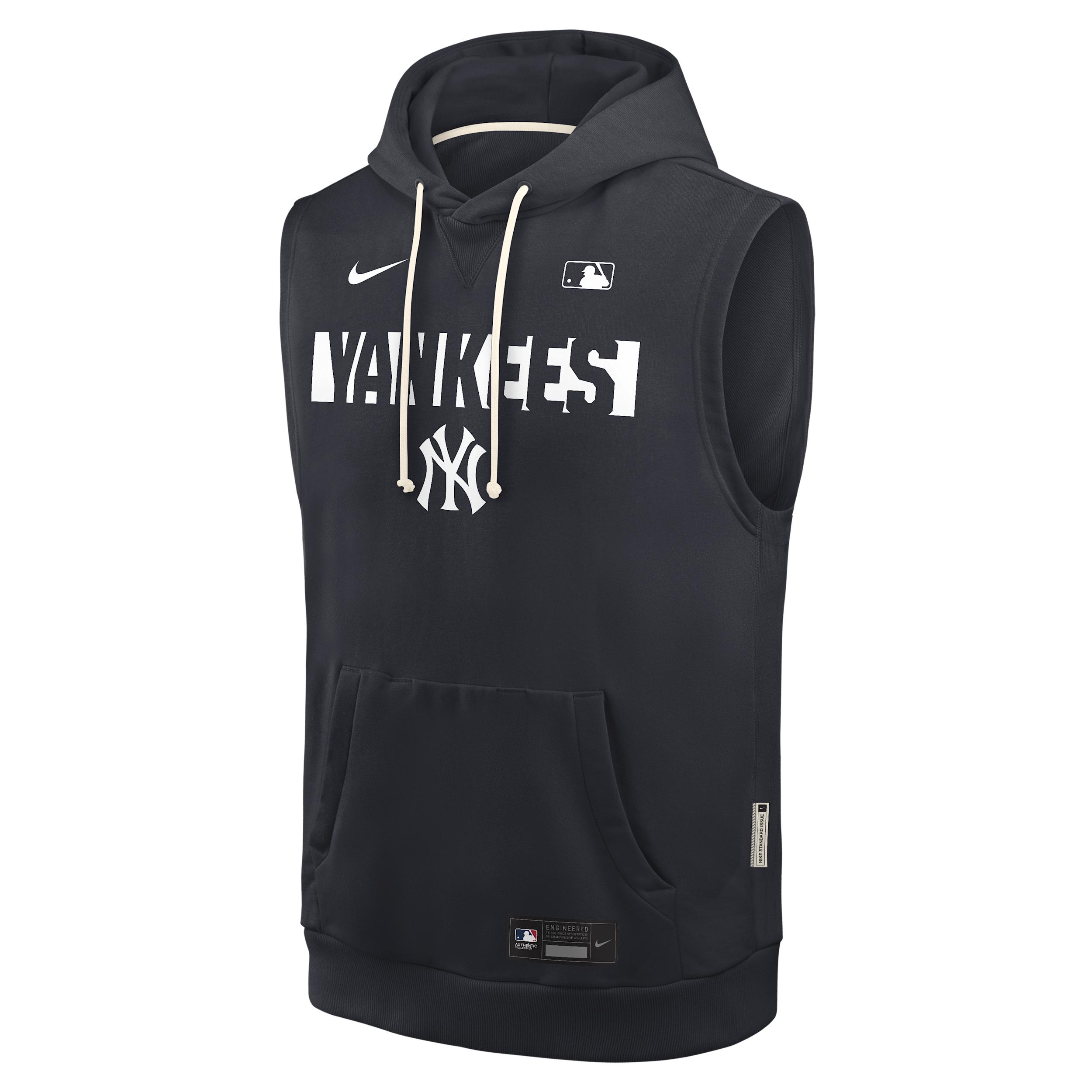 New York Yankees Authentic Collection Standard Issue Nike Men's Dri-FIT MLB Sleeveless Pullover Hoodie by NIKE