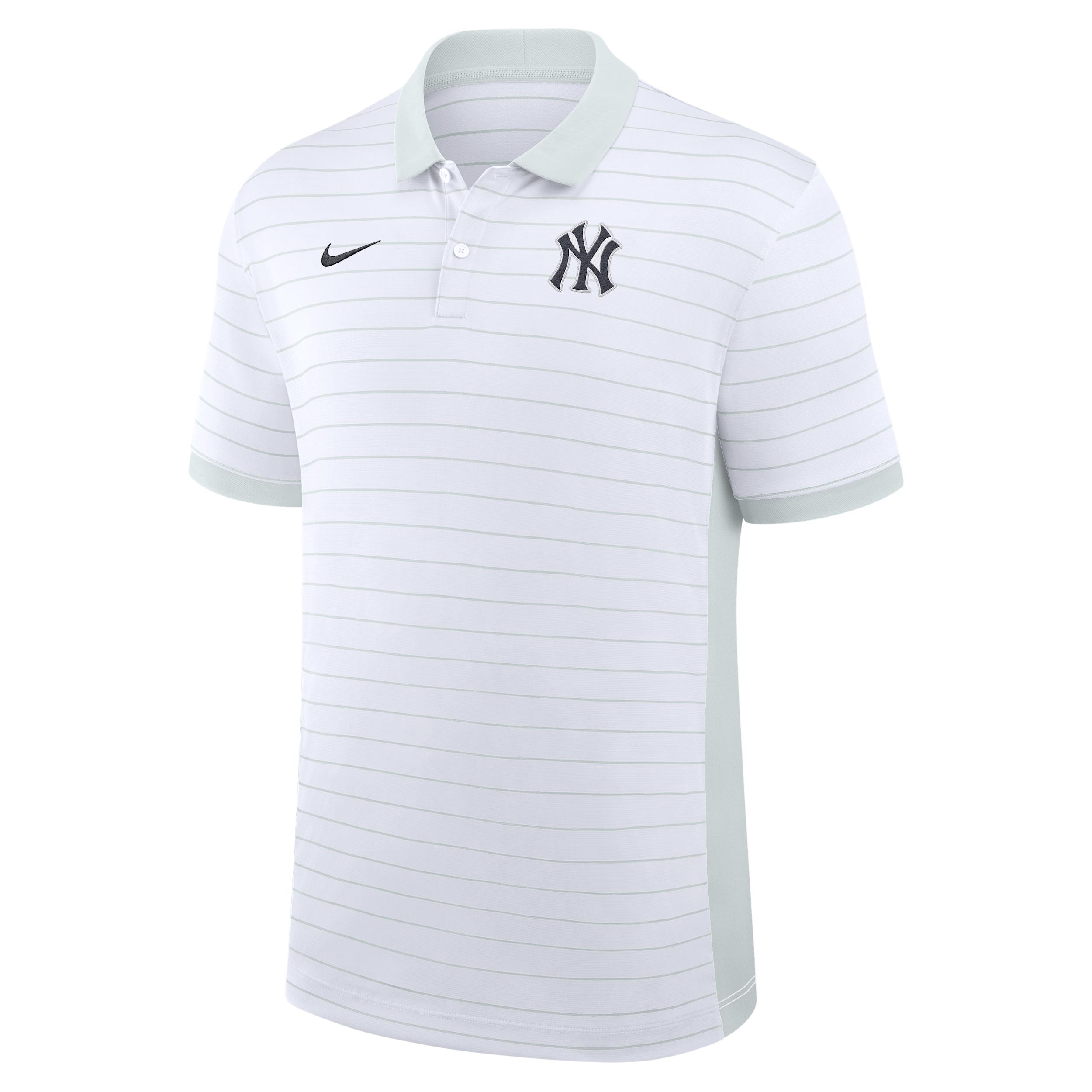 New York Yankees Authentic Collection Striped Victory Nike Men's Dri-FIT MLB Polo by NIKE