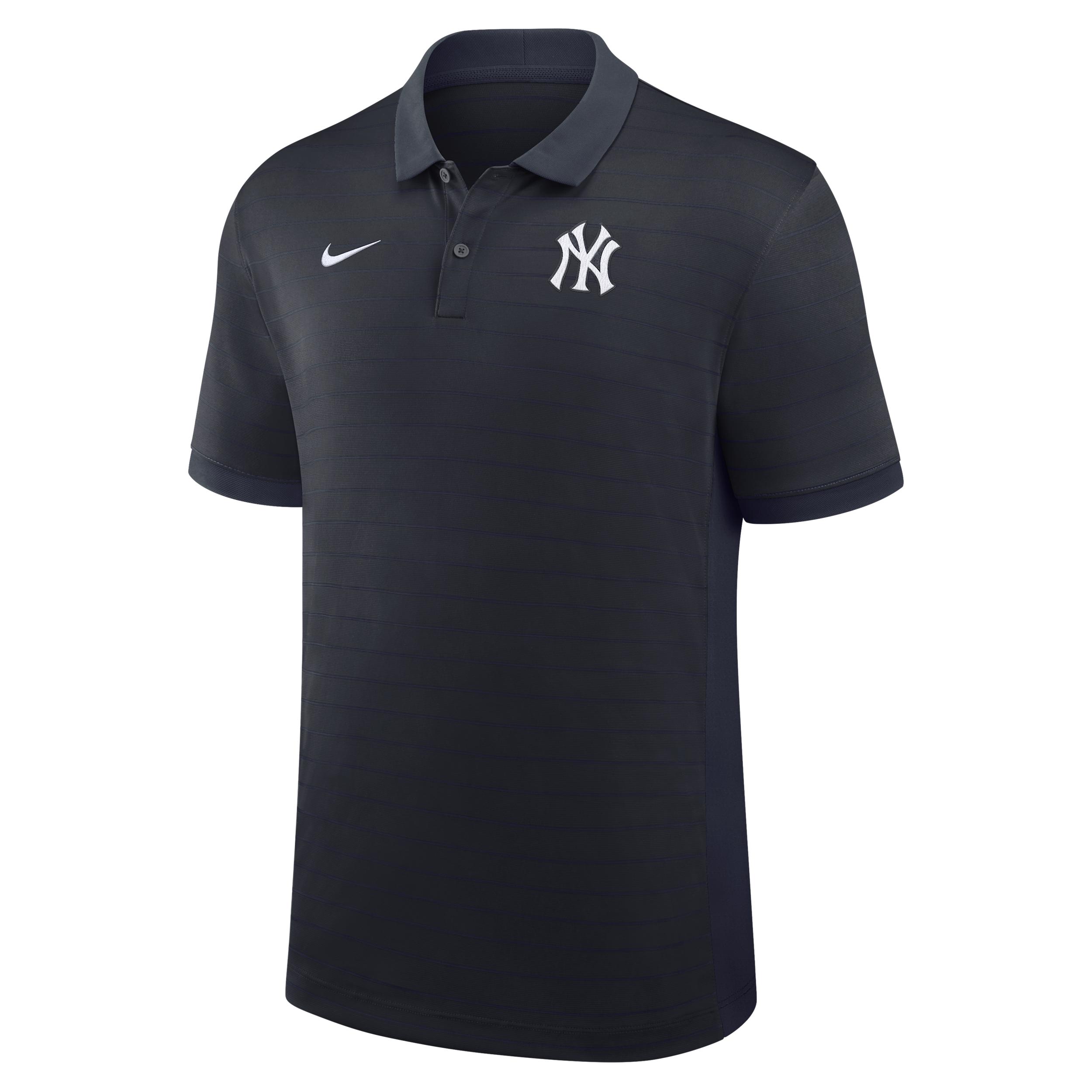 New York Yankees Authentic Collection Striped Victory Nike Men's Dri-FIT MLB Polo by NIKE