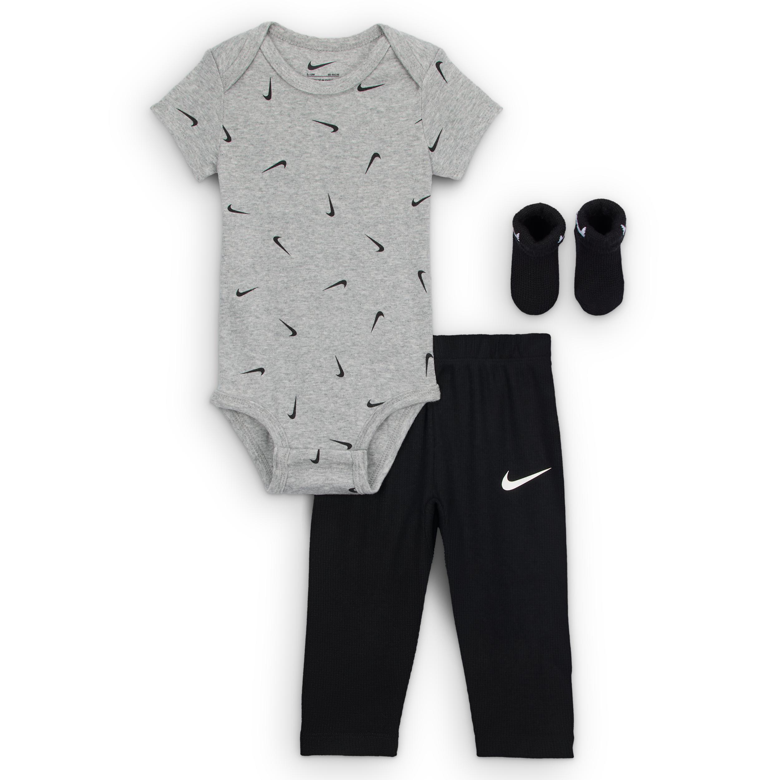 Nike Baby (0-9M) 3-Piece Bodysuit and Waffle Pants Set by NIKE