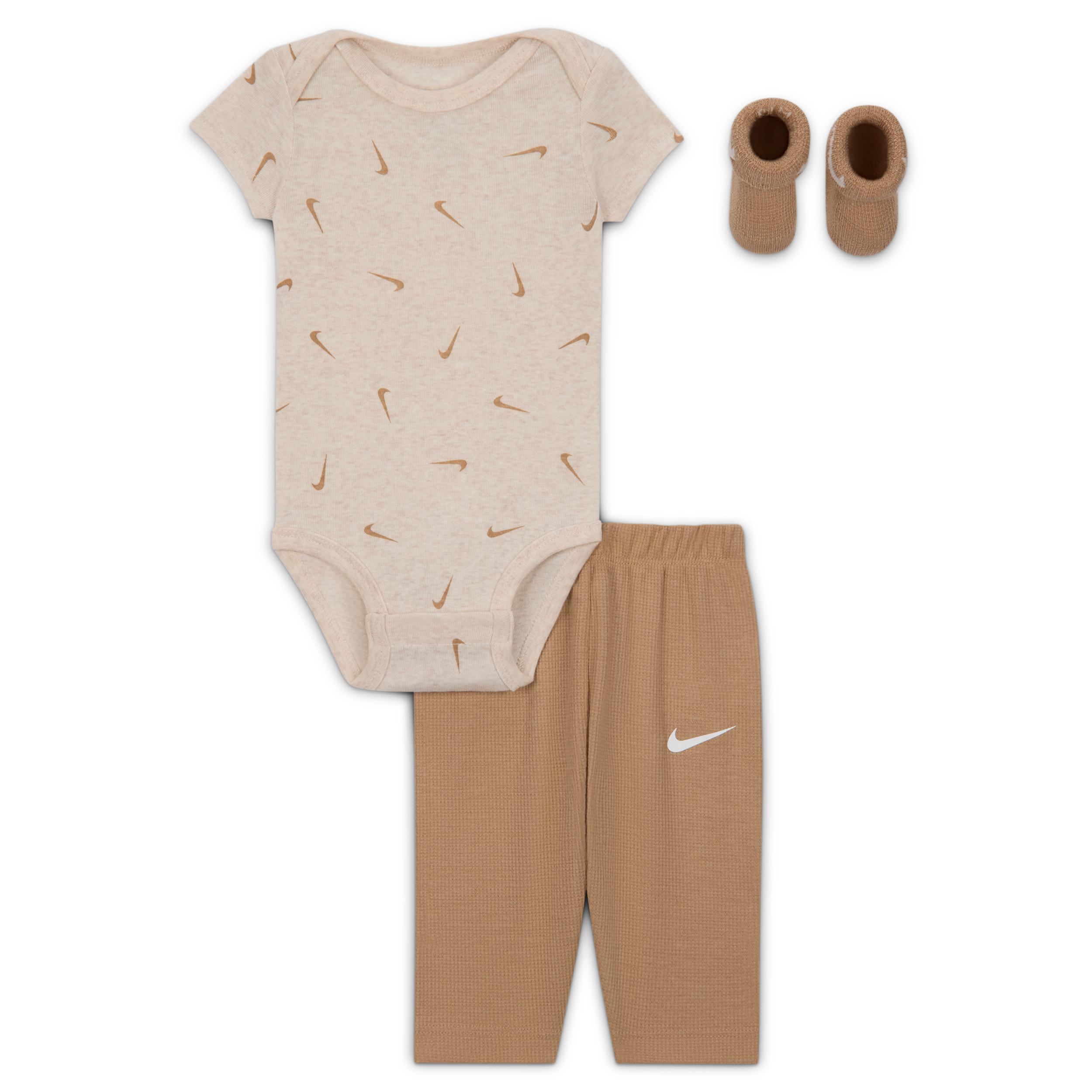 Nike Baby (0-9M) 3-Piece Bodysuit and Waffle Pants Set by NIKE