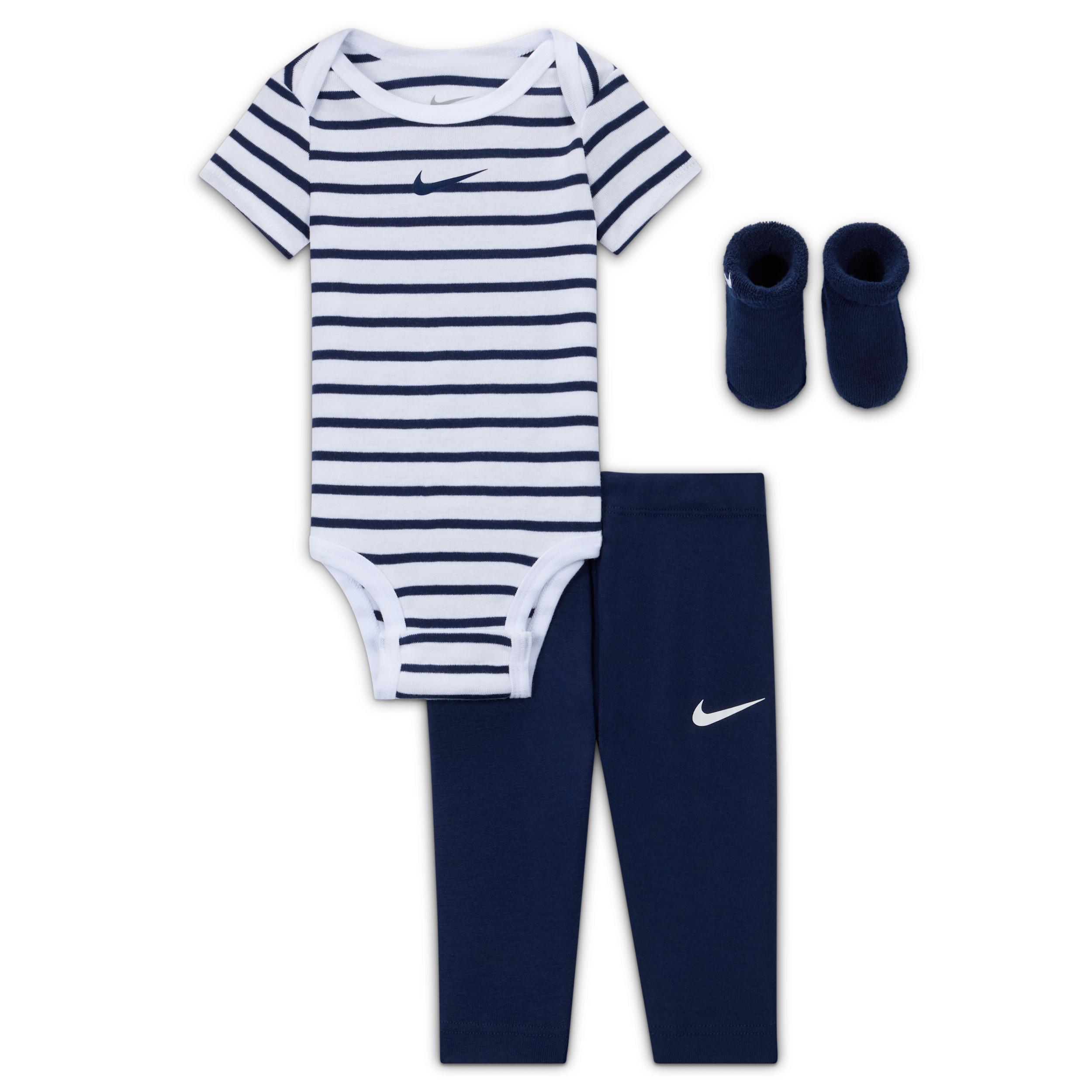 Nike Baby Bodysuit, Pants, and Terry Socks 3-Piece Set by NIKE