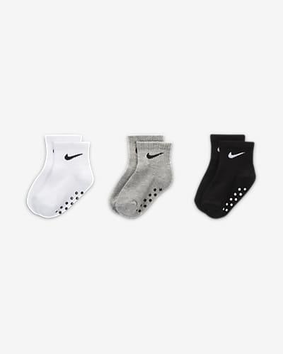 Nike Baby Core Swoosh Ankle Gripper Socks (3 Pairs) by NIKE