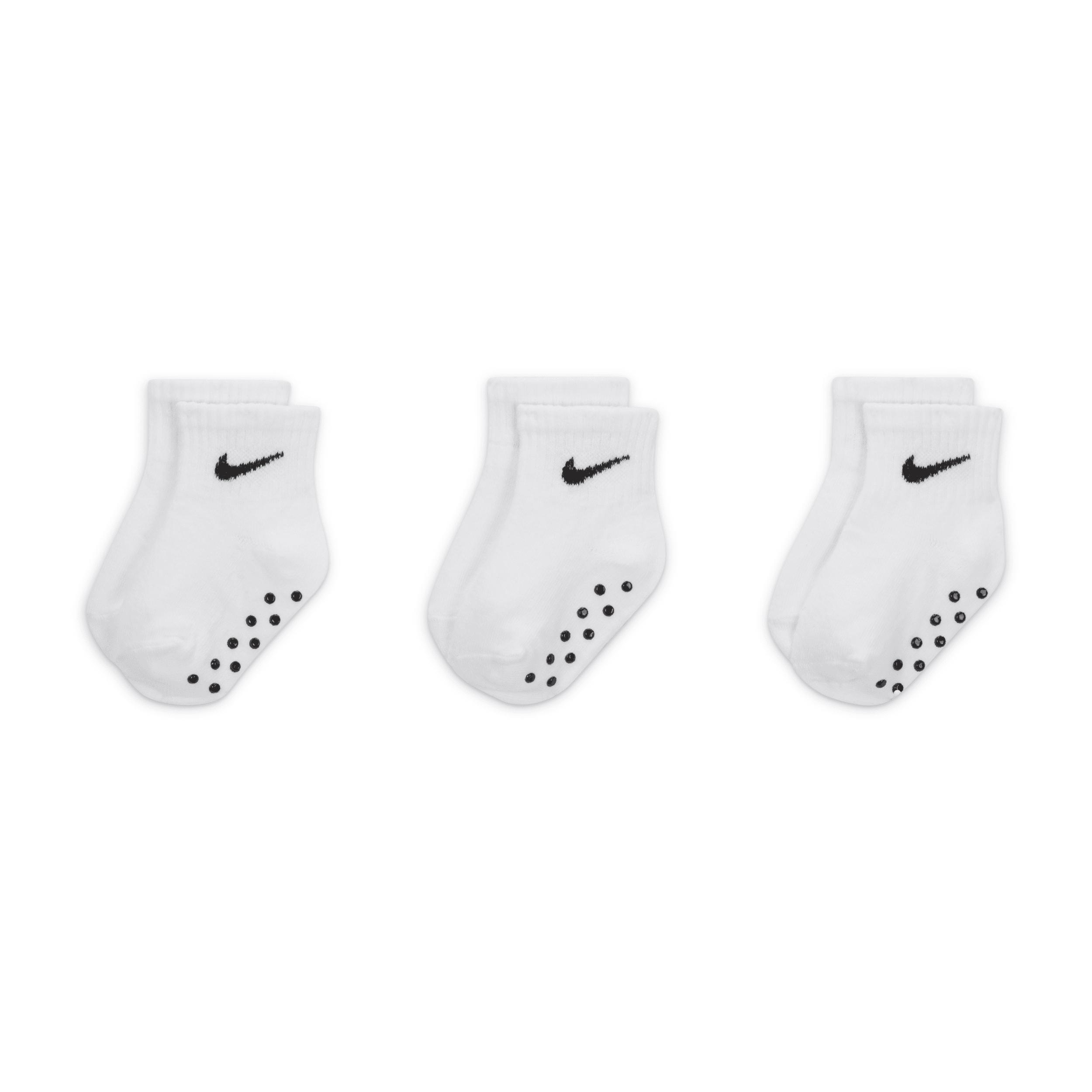 Nike Baby Core Swoosh Gripper Socks (3 Pairs) by NIKE