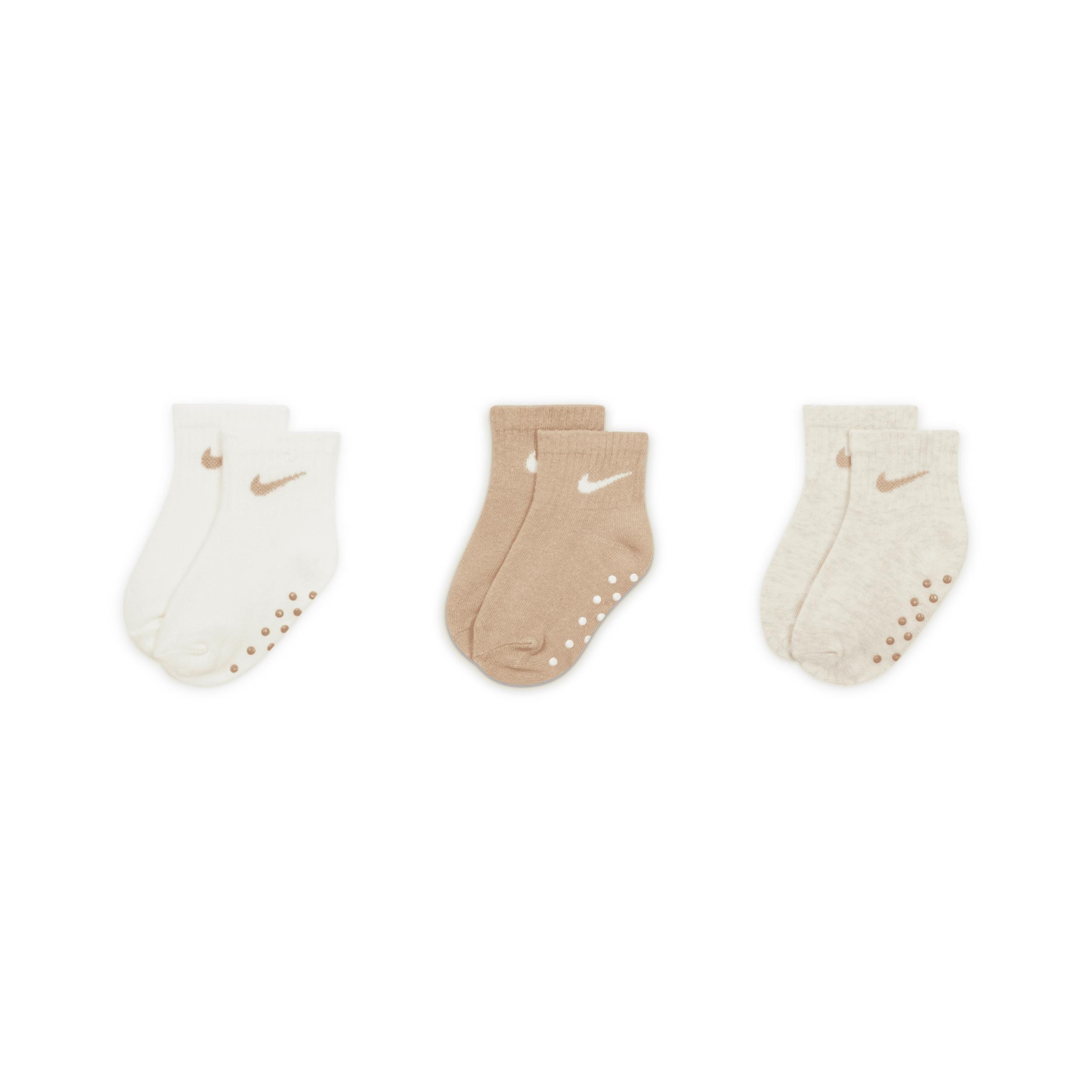 Nike Baby Core Swoosh Gripper Socks (3 Pairs) by NIKE
