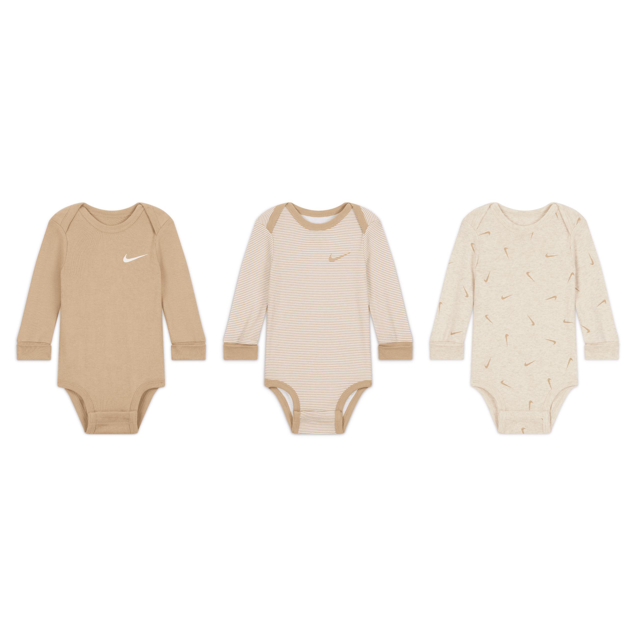 Nike Baby Essentials Baby (0-) Long Sleeve Bodysuits (3 Pack) by NIKE