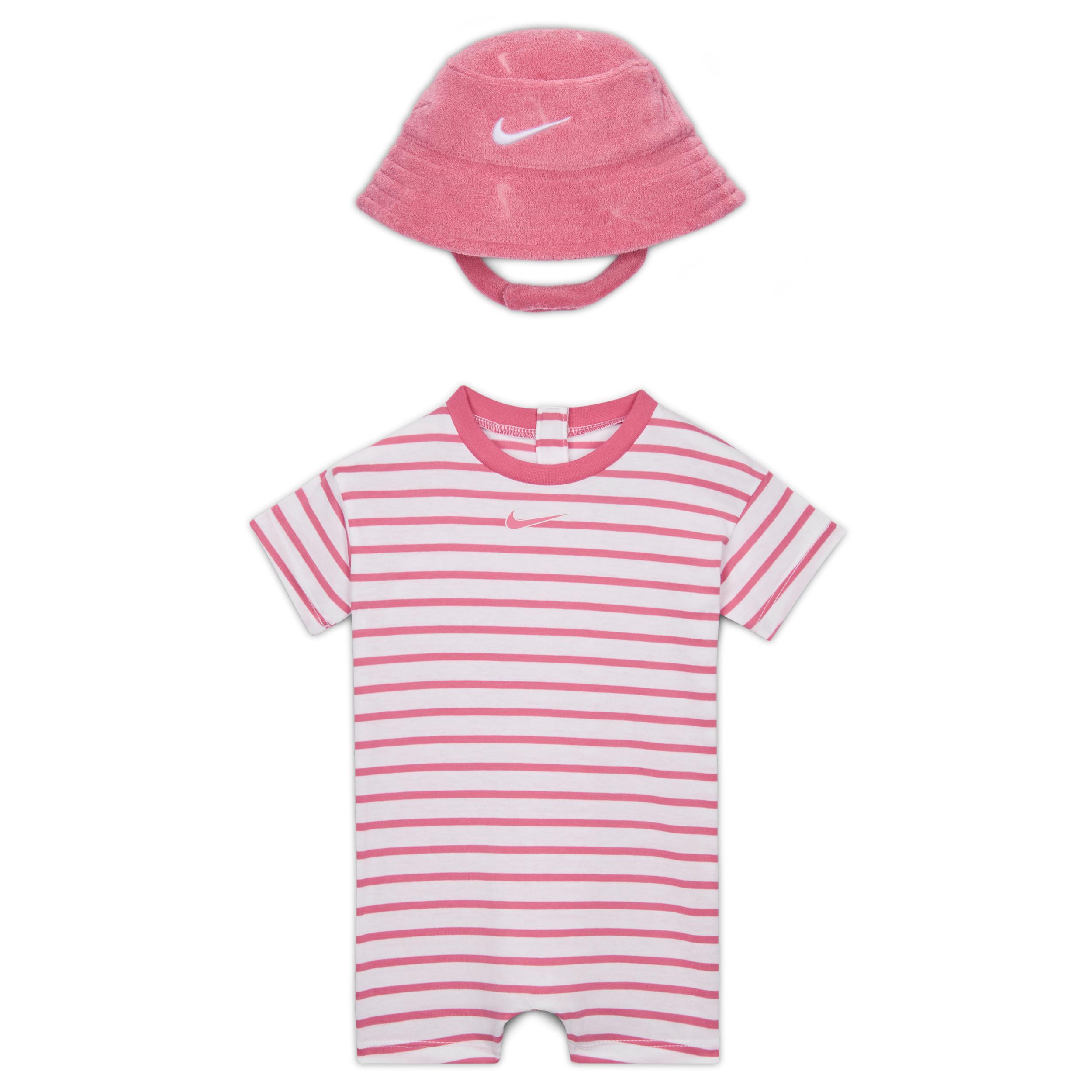 Nike Baby Short Sleeve Romper with Bucket Hat by NIKE