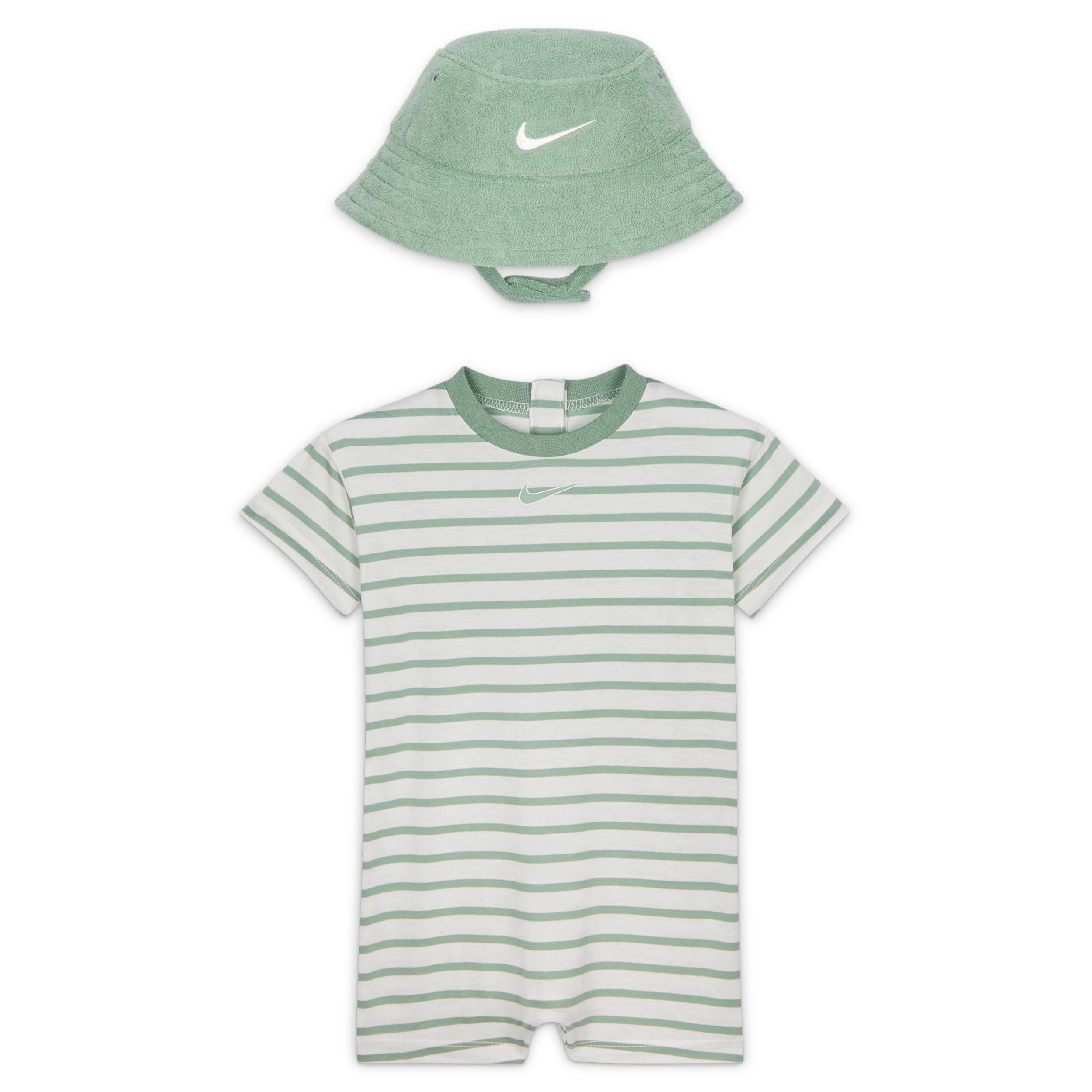 Nike Baby Short Sleeve Romper with Bucket Hat by NIKE