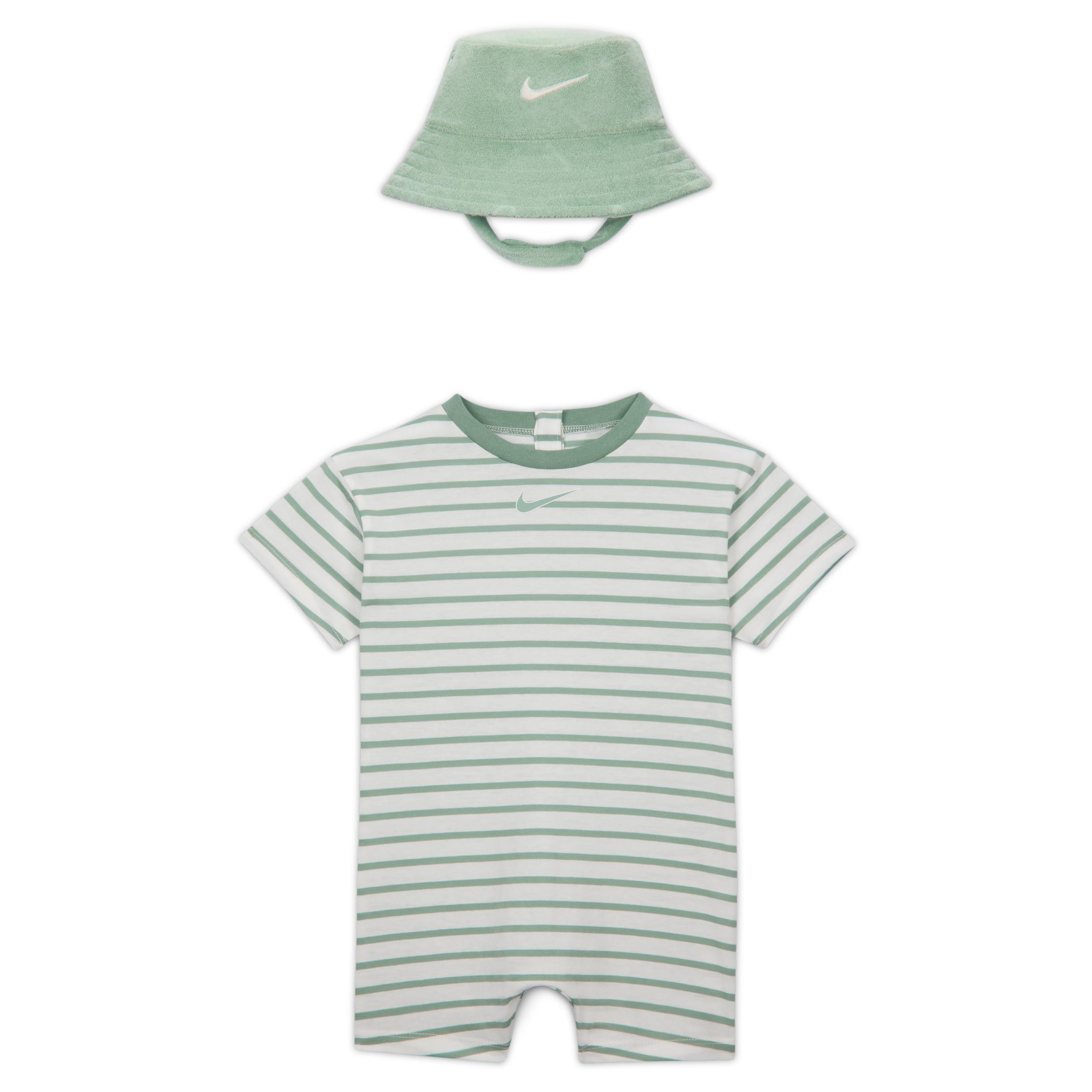 Nike Baby Short Sleeve Romper with Bucket Hat by NIKE