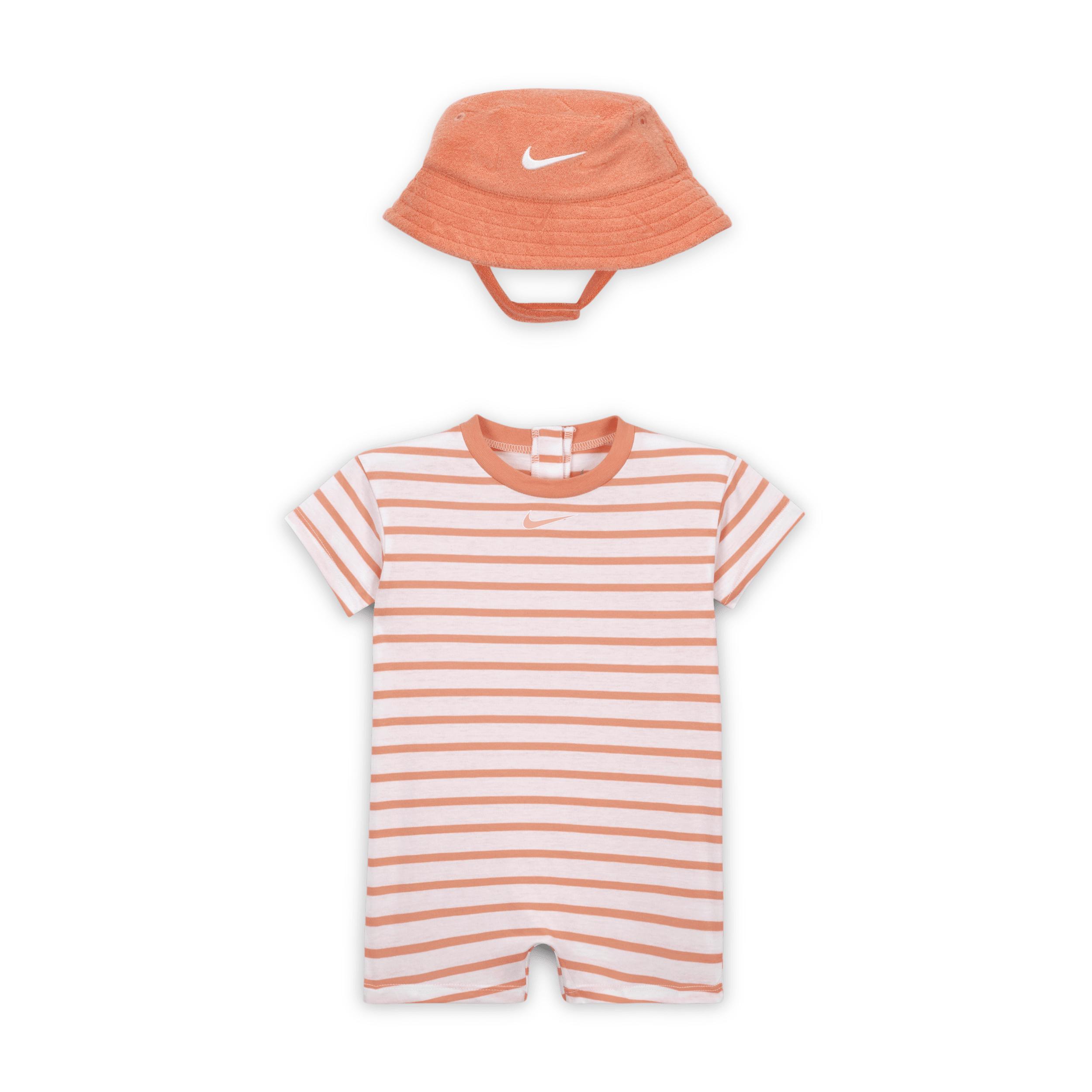 Nike Baby Short Sleeve Romper with Bucket Hat by NIKE