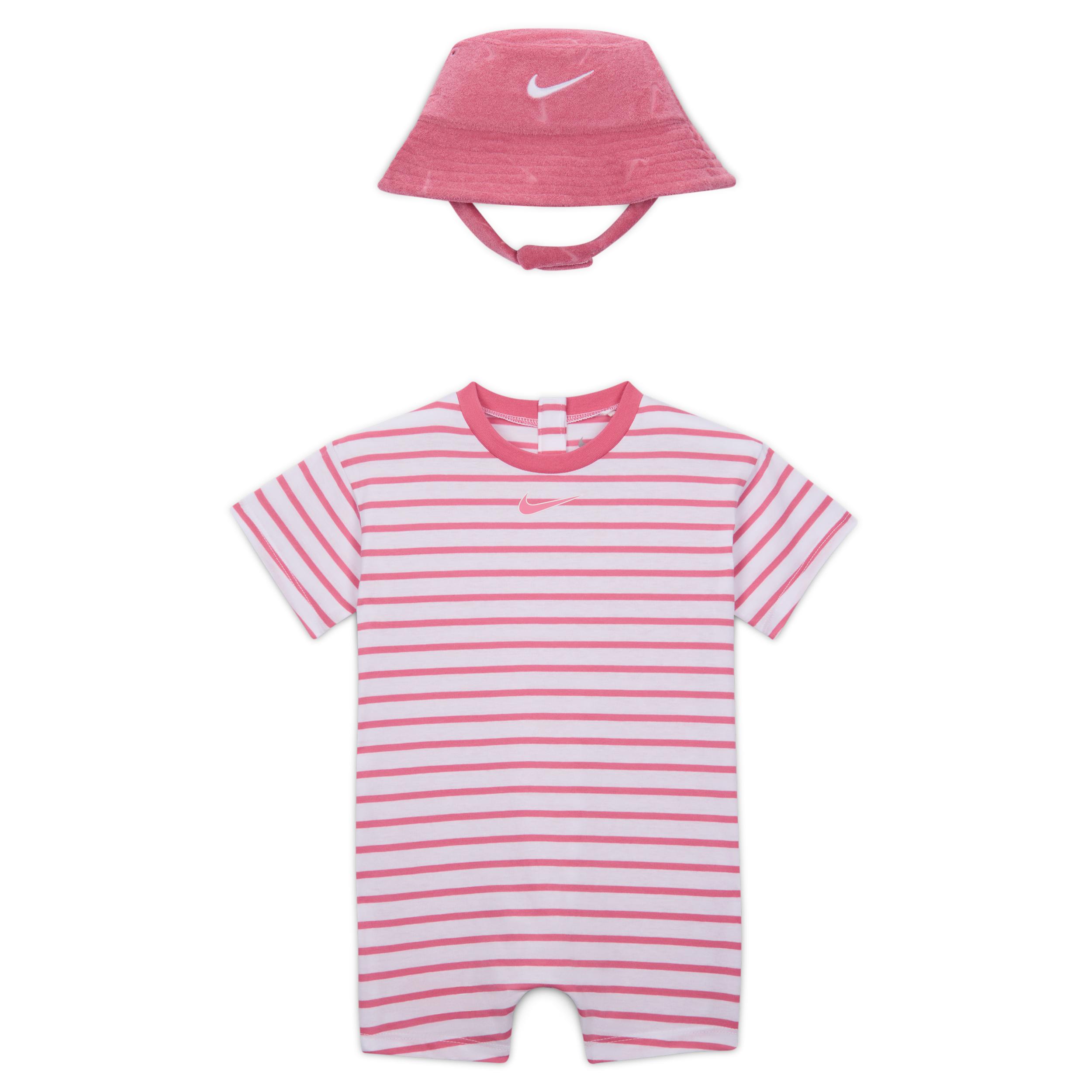 Nike Baby Short Sleeve Romper with Bucket Hat by NIKE